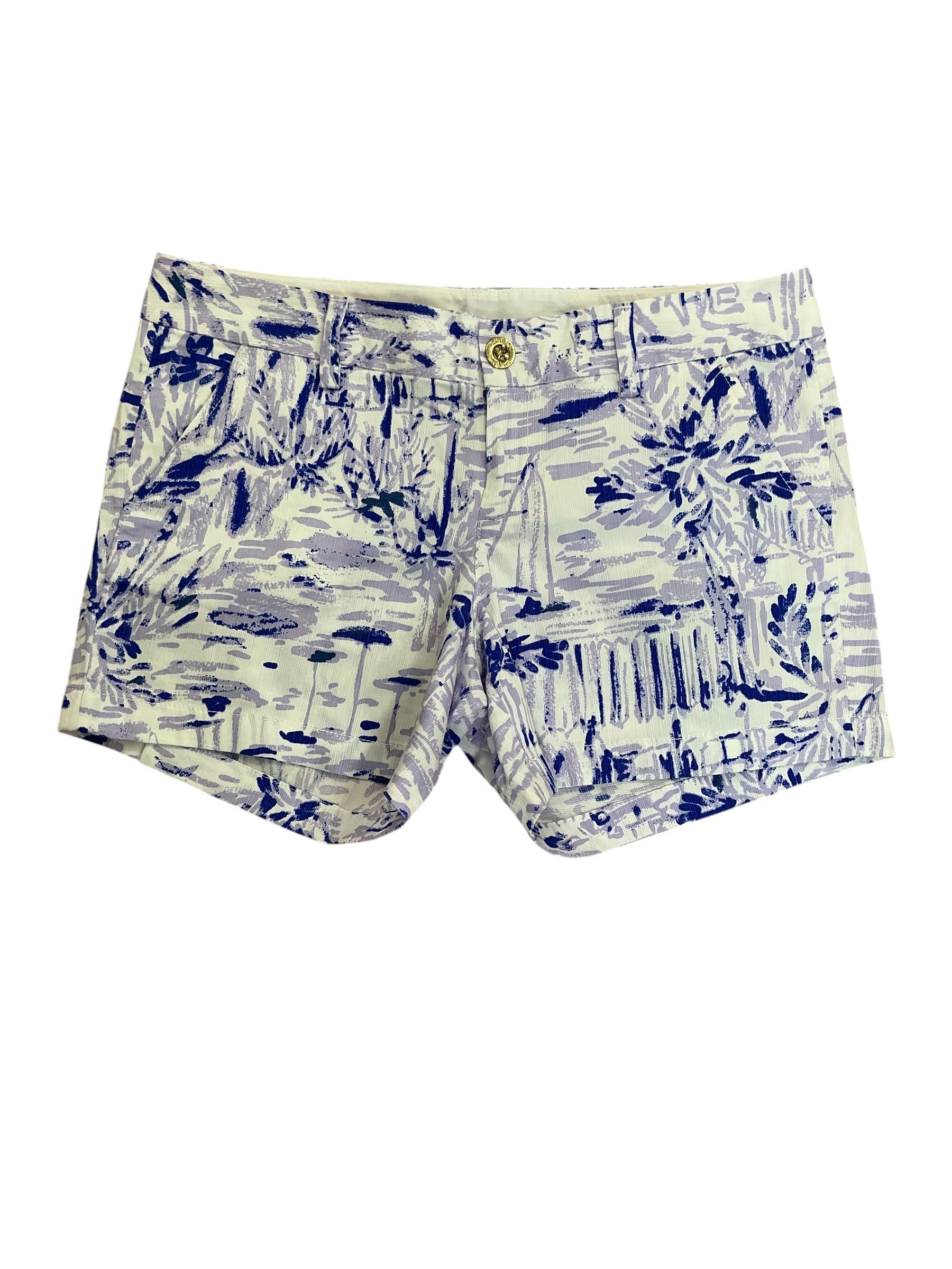 Lilly Pulitzer Callahan Stretch Shorts Lilac Verbena Rock The Dock - Size 6