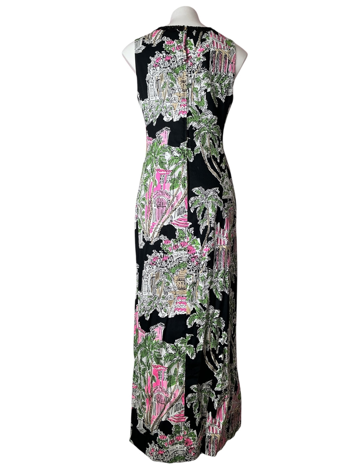 Lilly Pulitzer Palm Beach Anniversary Toile Onyx Darlene Stretch Maxi Shift Dress - Size 4