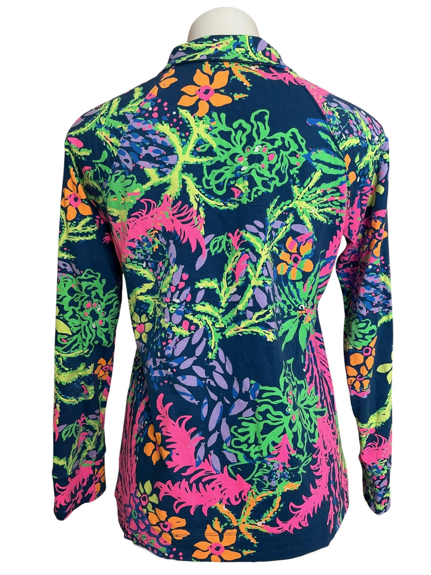 Lilly Pulitzer Skipper Popover Top Indigo All A Glow - Size M