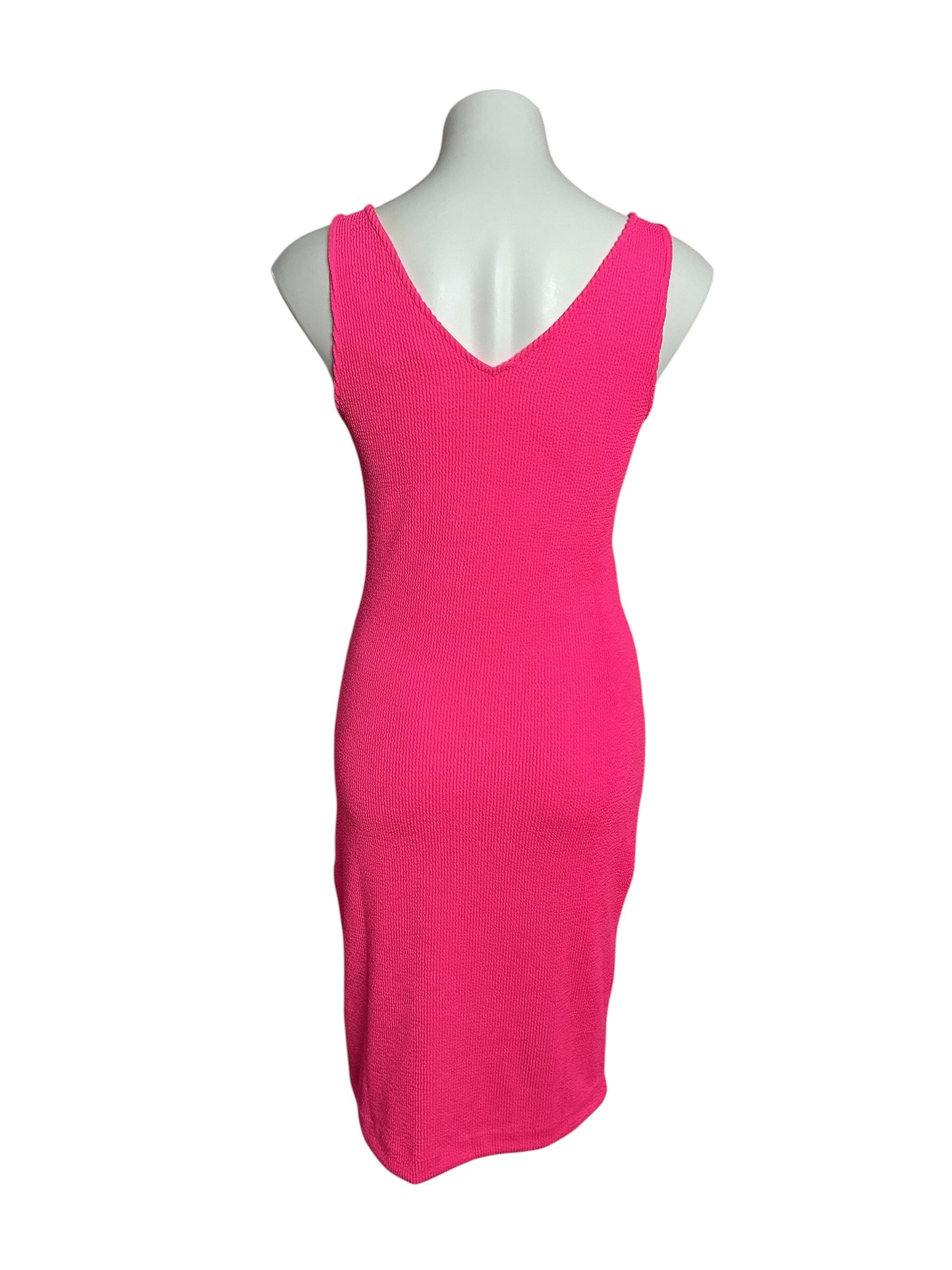 Lilly Pulitzer Stassi Knee Length Textured Scrunch Dress Roxie Pink - Size S