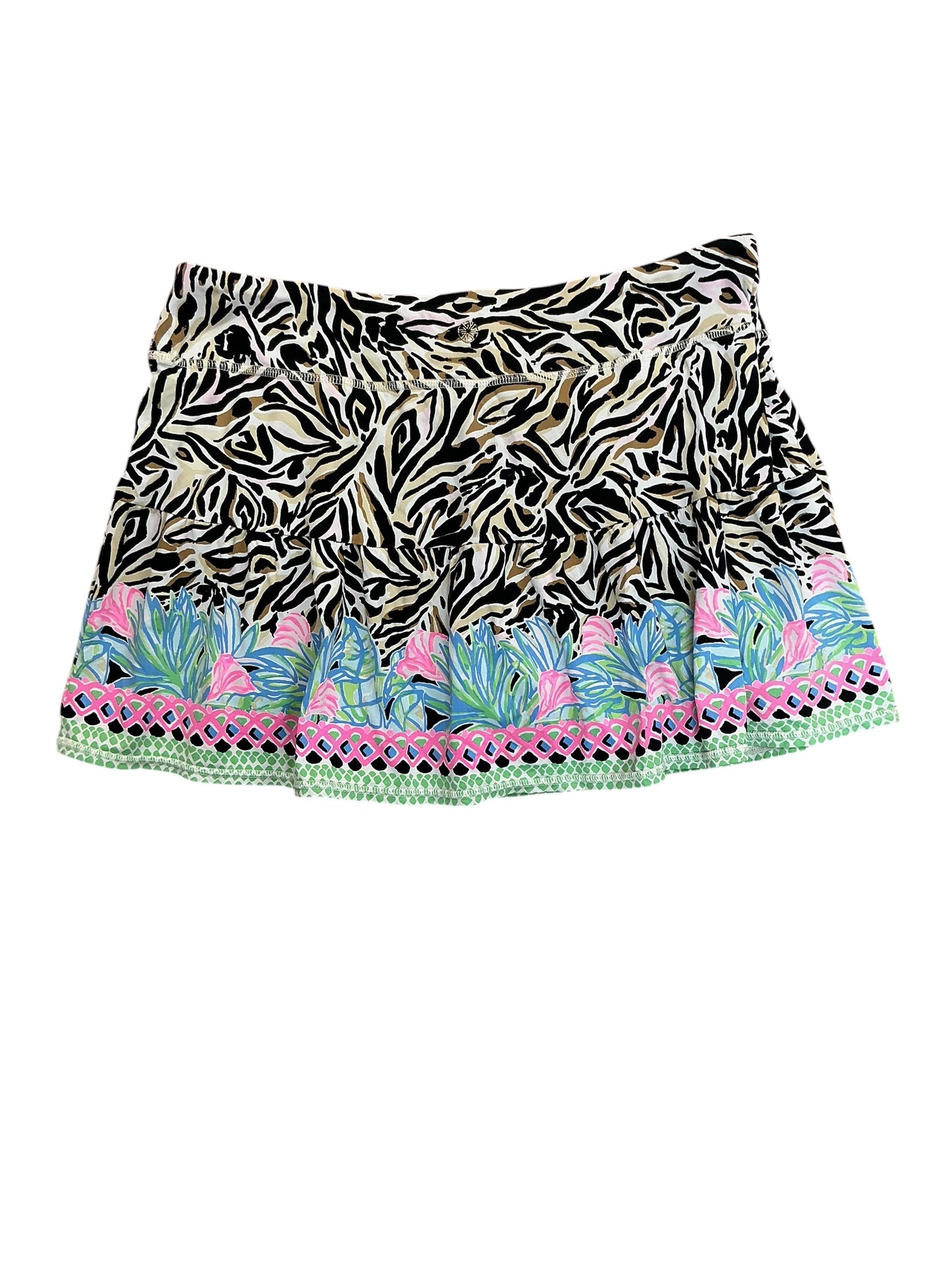 Lilly Pulitzer Luxletic Gardenia Skort Onyx Can You Zee Me - Size L
