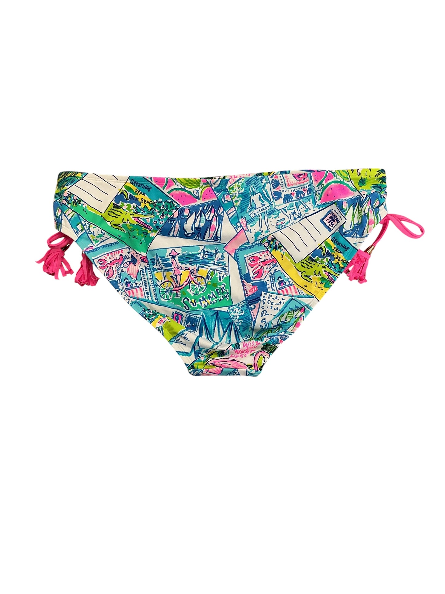 Lilly Pulitzer Dionne Bikini Bottom Wish You Were Here - Size 10