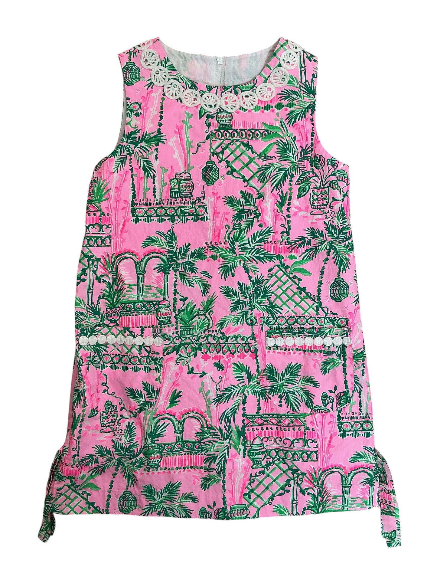 Lilly Pulitzer Kids Girls Mila Stretch Shift Dress Mandevilla Baby Always Worth It - Size 8