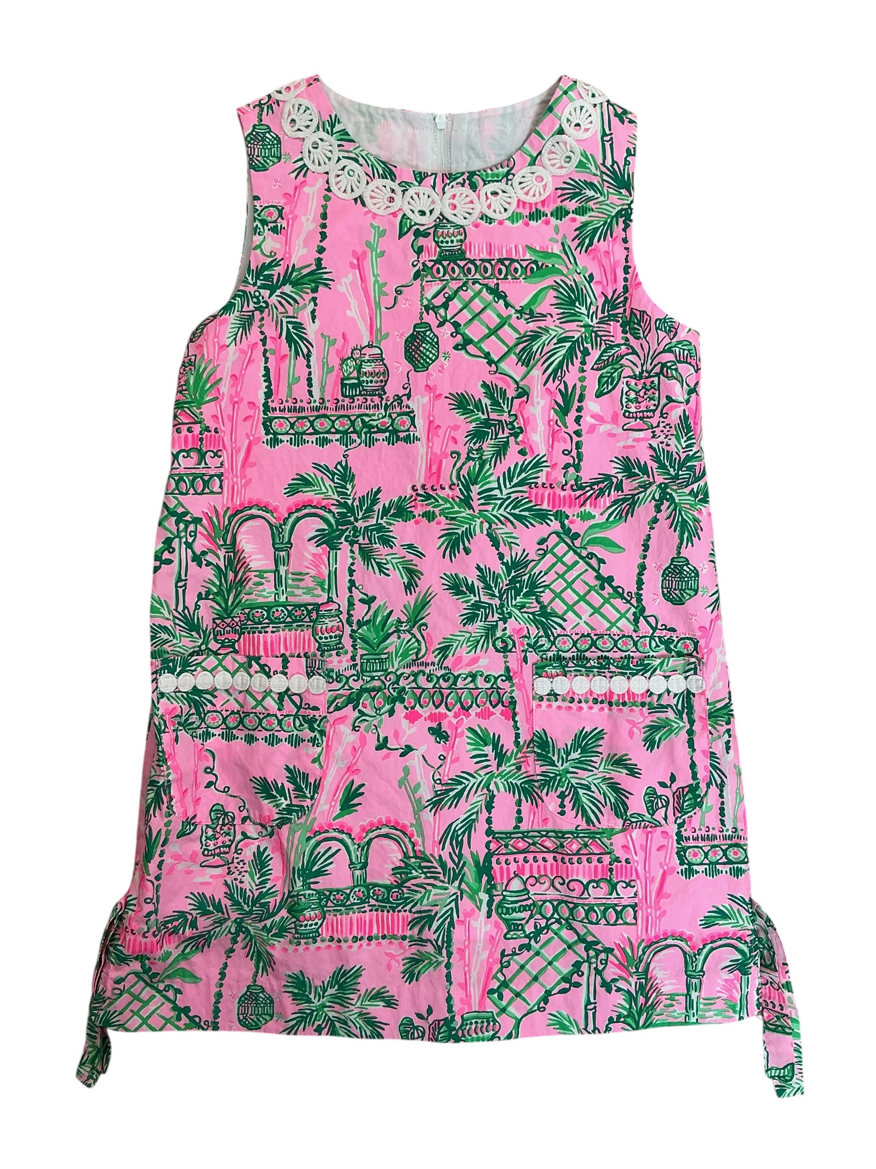 Lilly Pulitzer Kids Girls Mila Stretch Shift Dress Mandevilla Baby Always Worth It - Size 8