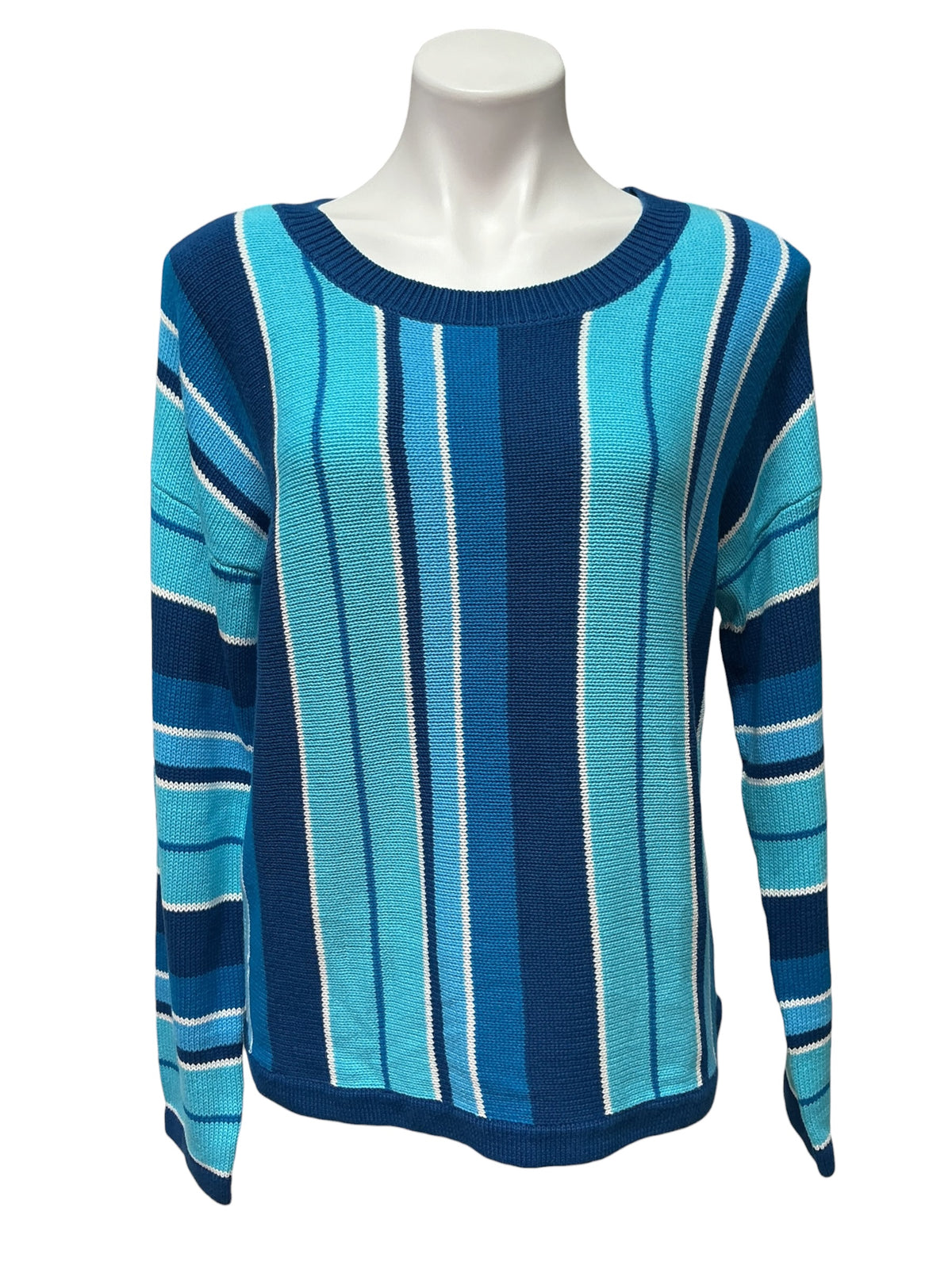 Lilly Pulitzer Daryn Sweater Island Jungle Multi Stripe Blue - Size L