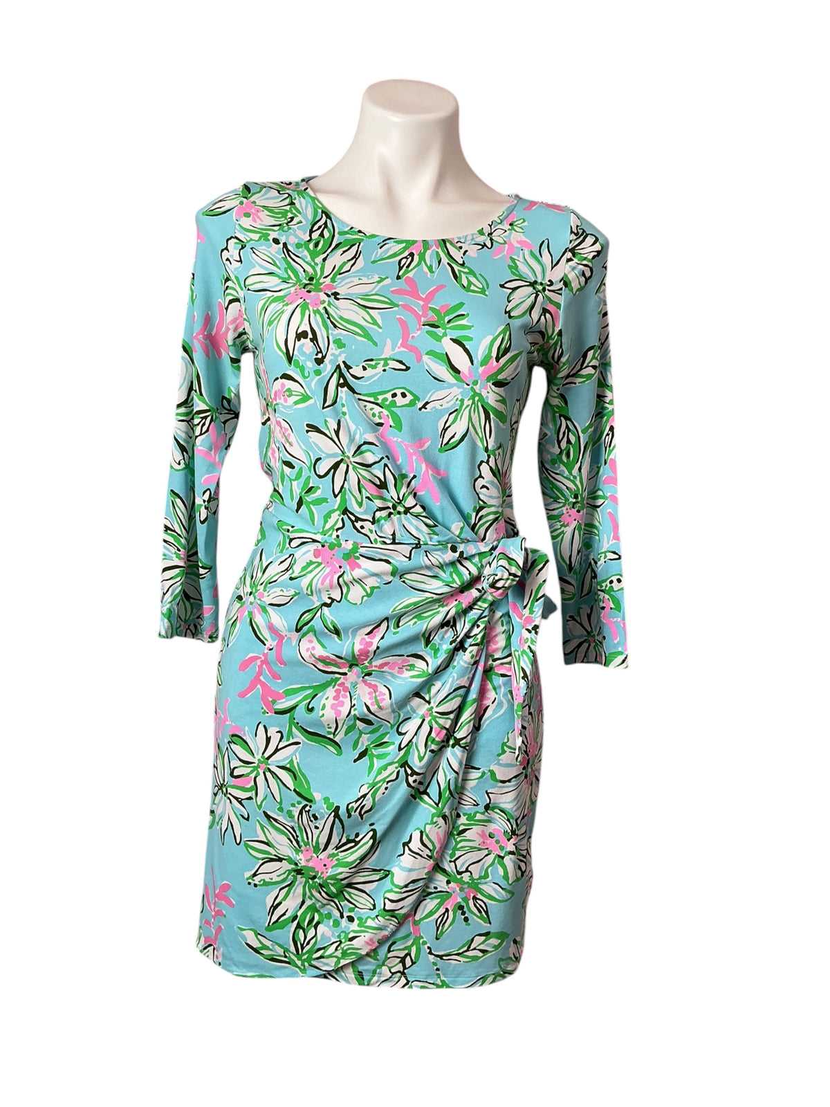 Lilly Pulitzer Blaise 3/4 Sleeve Romper Multi Sun Of A Bun - Size S