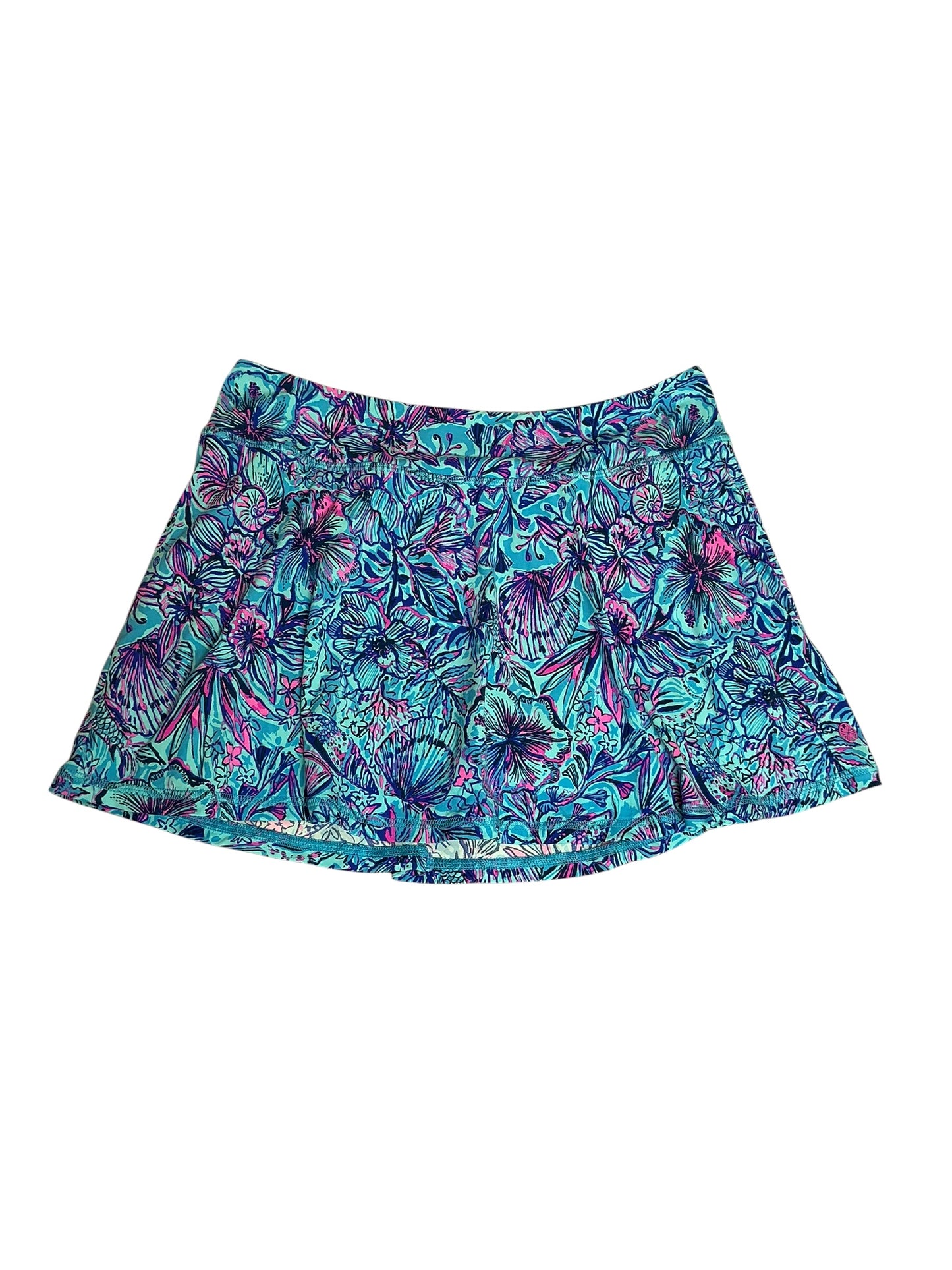 Lilly Pulitzer Luxletic Aila Skort Breakwater Blue Shells N Bells - Size M