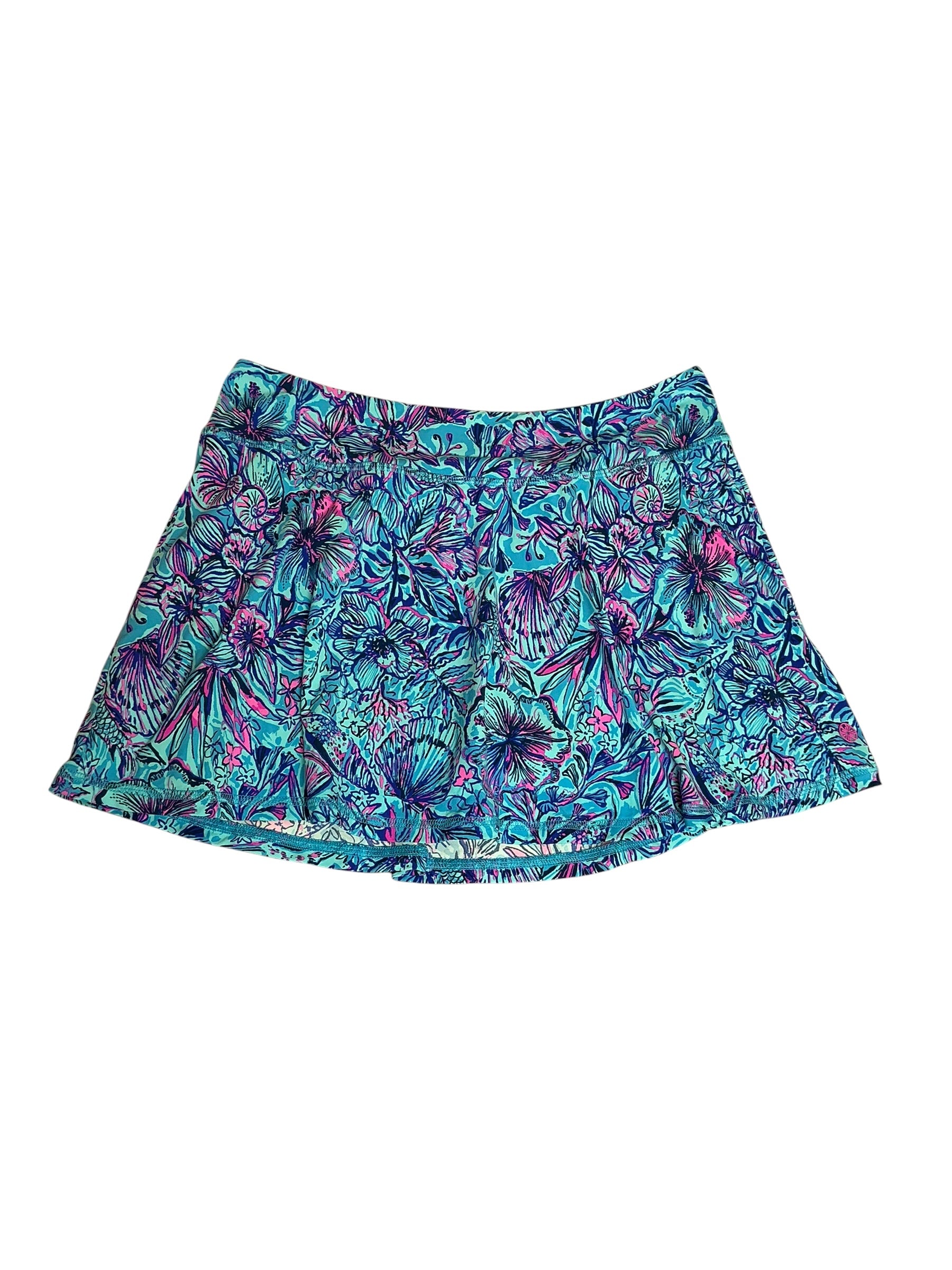 Lilly Pulitzer Luxletic Aila Skort Breakwater Blue Shells N Bells - Size M
