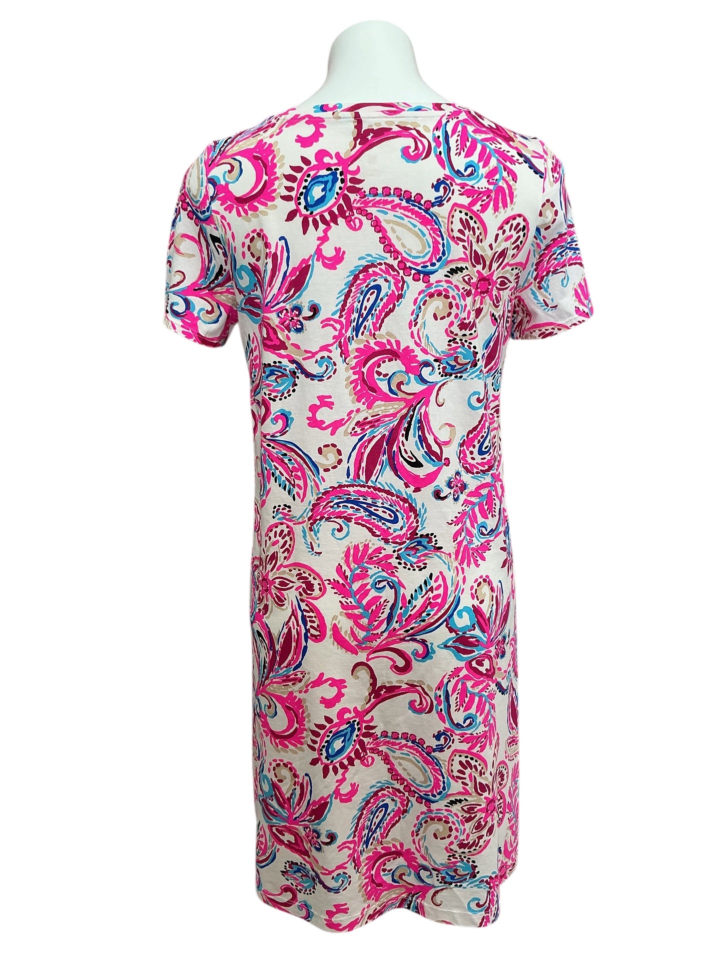 Lilly Pulitzer NWT Cody Short Sleeve Dress Coconut Flitting About - Size M