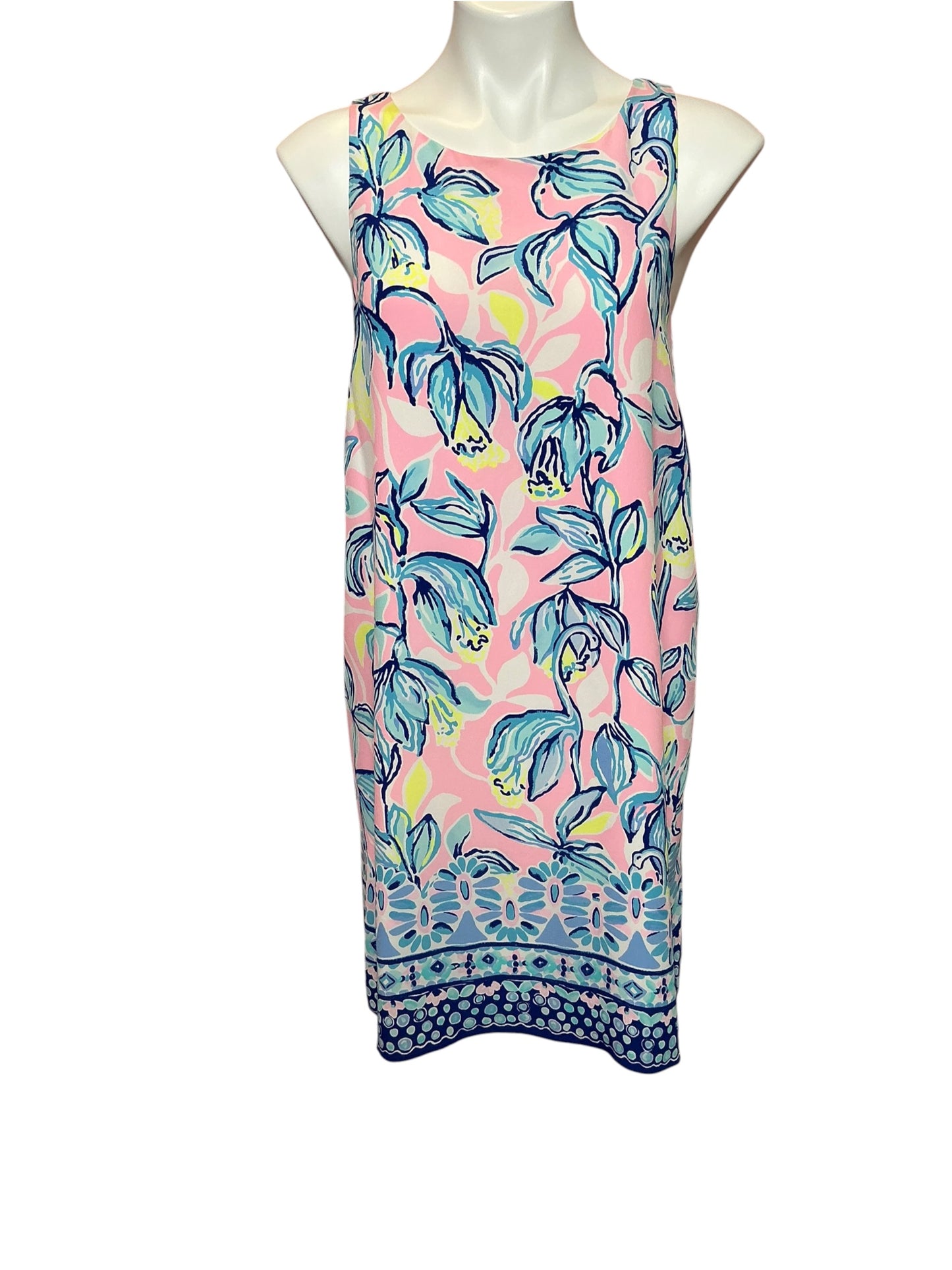 Lilly Pulitzer Jackie Silk Shift Dress Sweet Pea - Size M