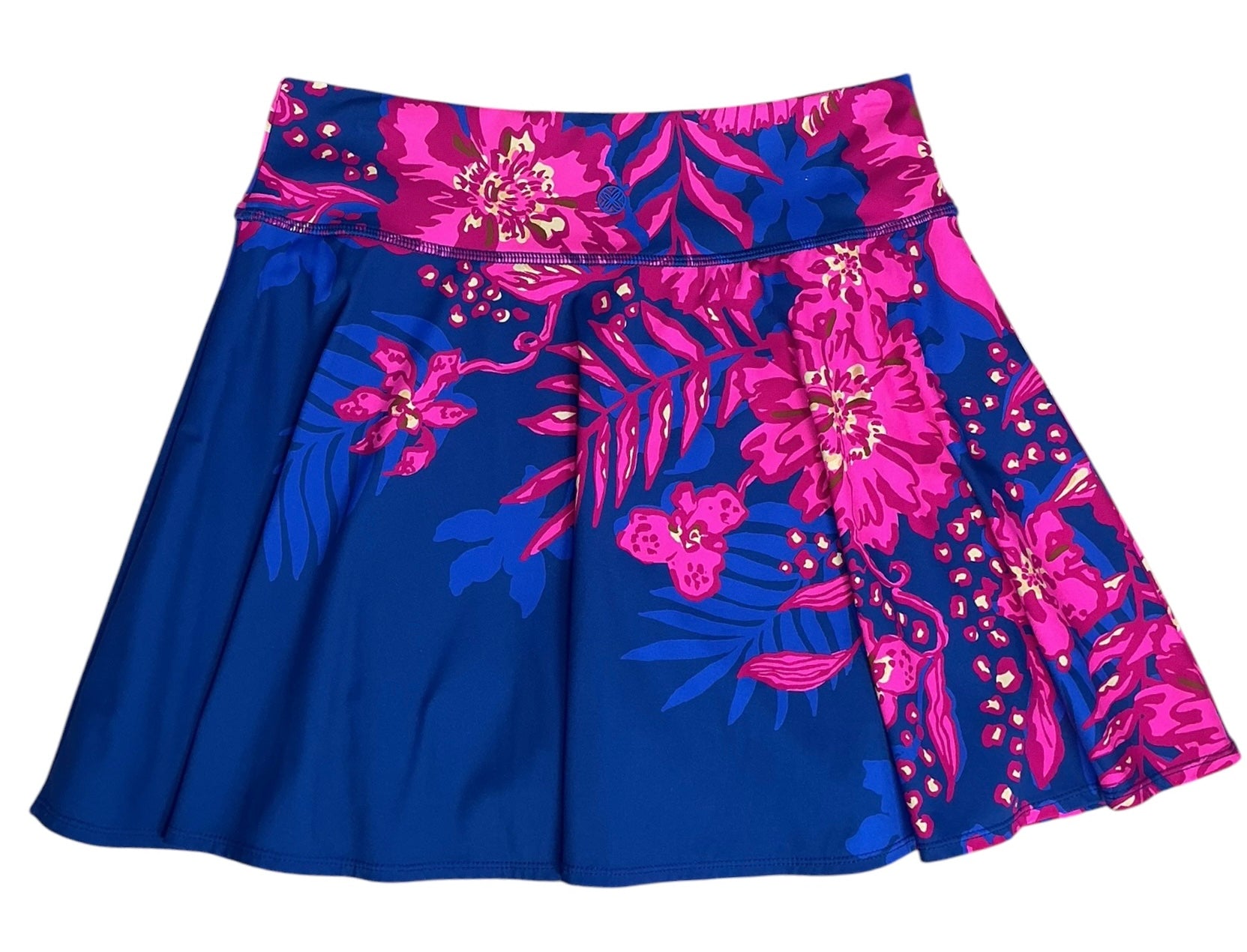 Lilly Pulitzer Barcelona High Rise Skort UPF 50+ Blue Medium Never Ending Summer Engineered - Size M