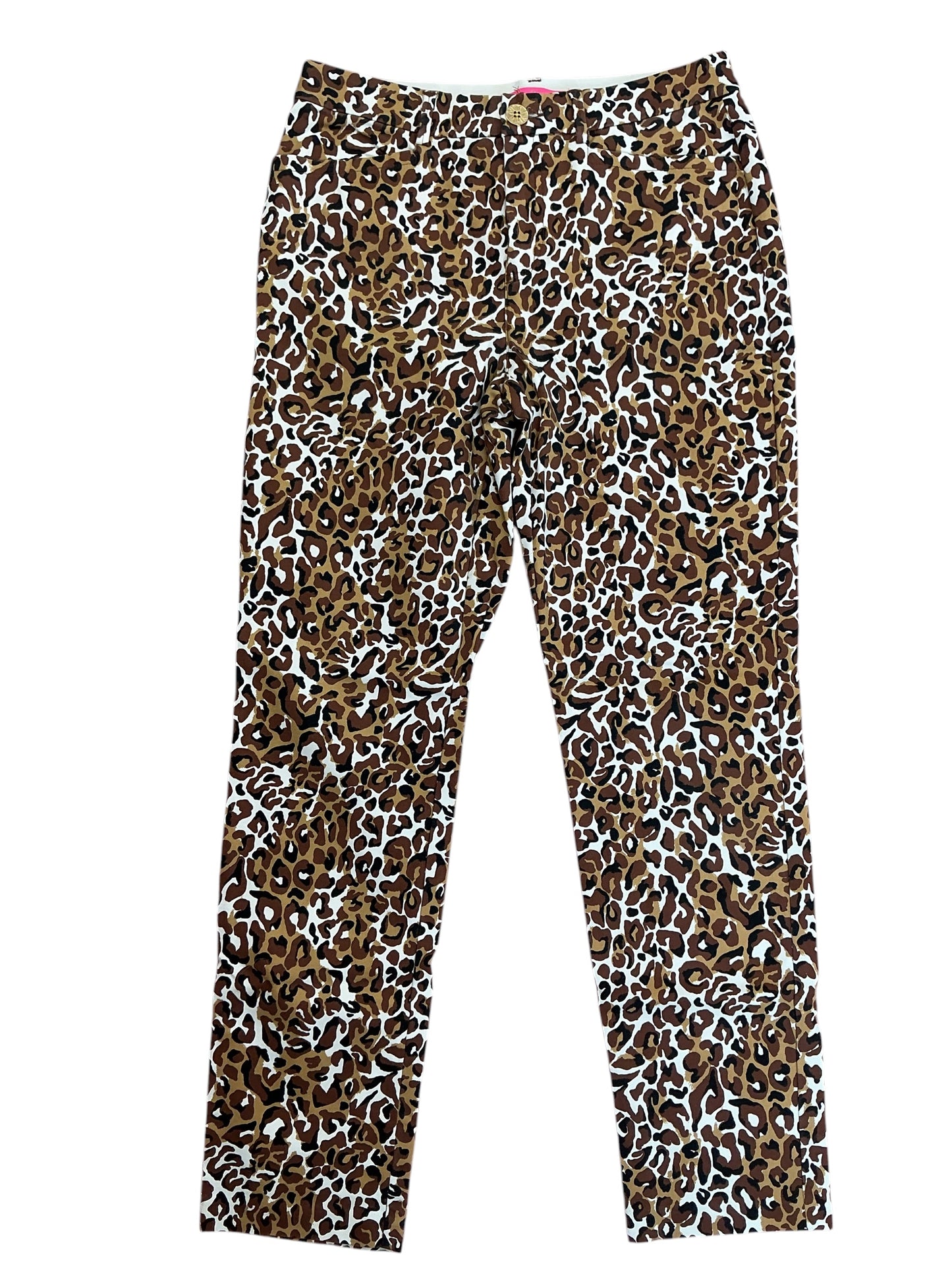 Lilly Pulitzer Kelly Stretch Pants Chocolate X Onyx My Favorite Spot - Size 6
