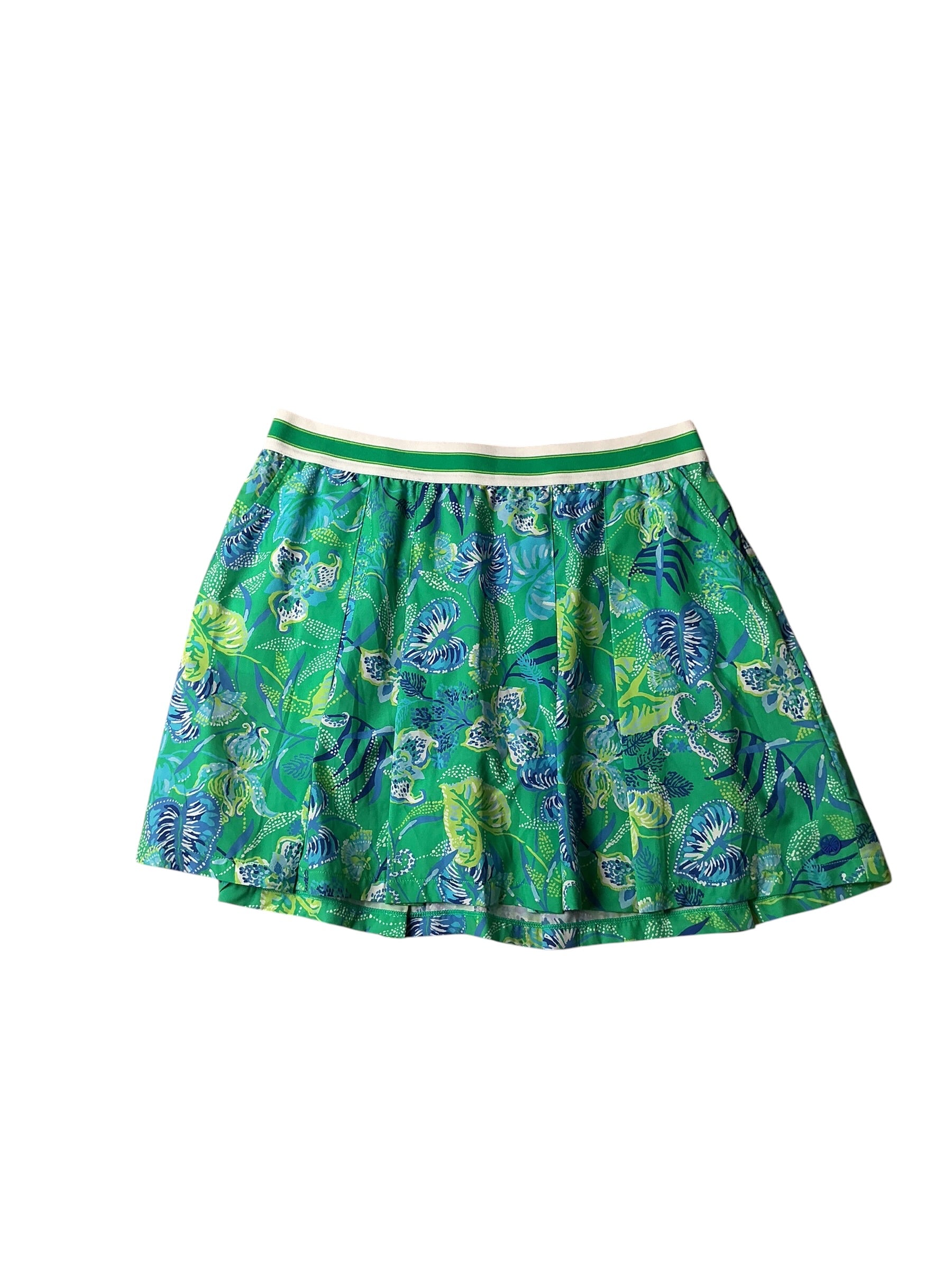 Lilly Pulitzer Silvana Skort Botanical Green In A Flutter - Size M