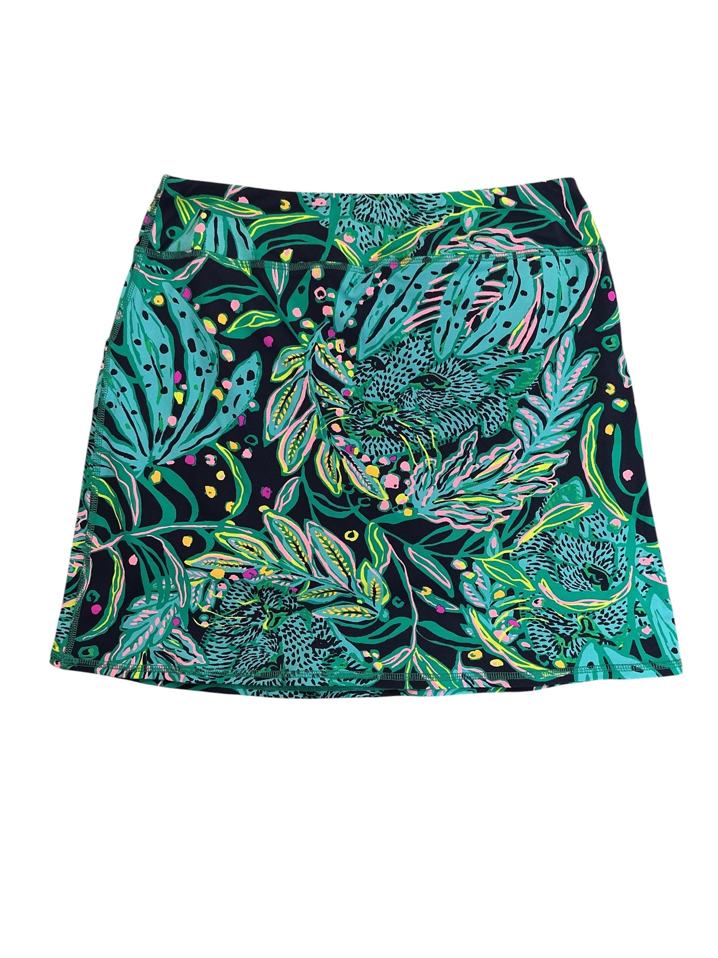 Lilly Pulitzer Luxletic Maryana Skort Low Tide Navy Catty Purrsonality - Size S