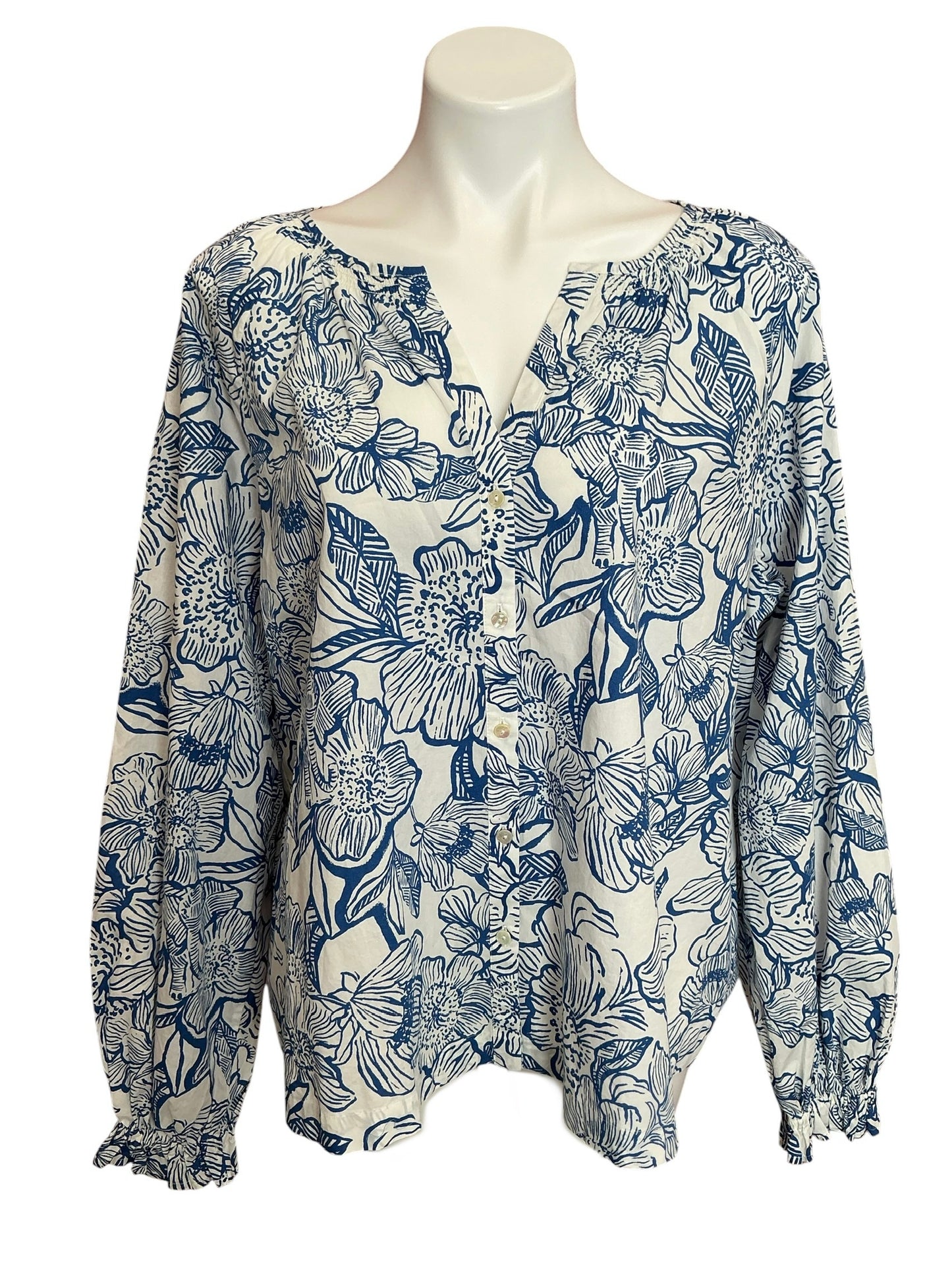 Lilly Pulitzer NWT Aldina Top Coconut Unforgettable - Size XL