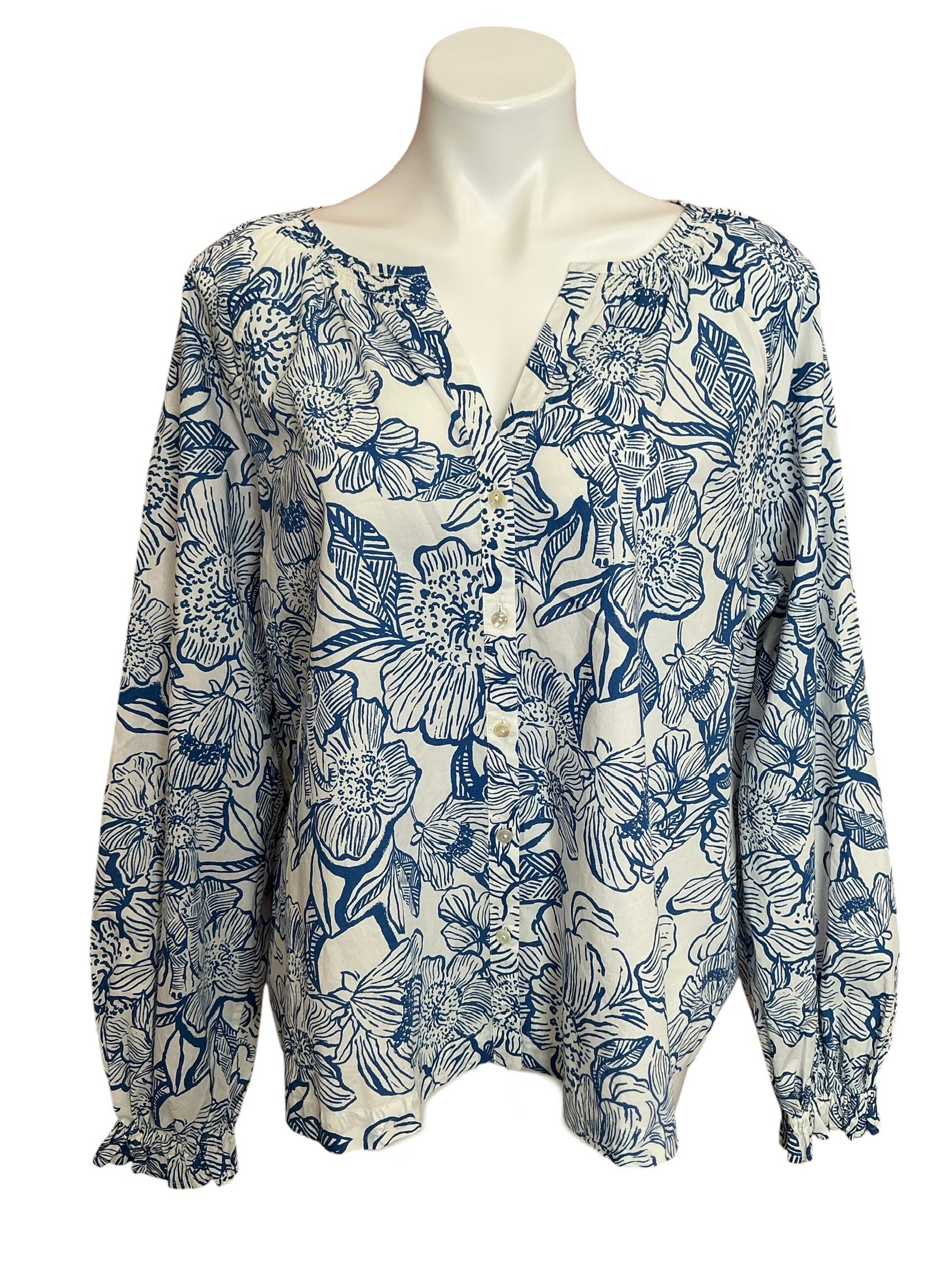 Lilly Pulitzer NWT Aldina Top Coconut Unforgettable - Size XL