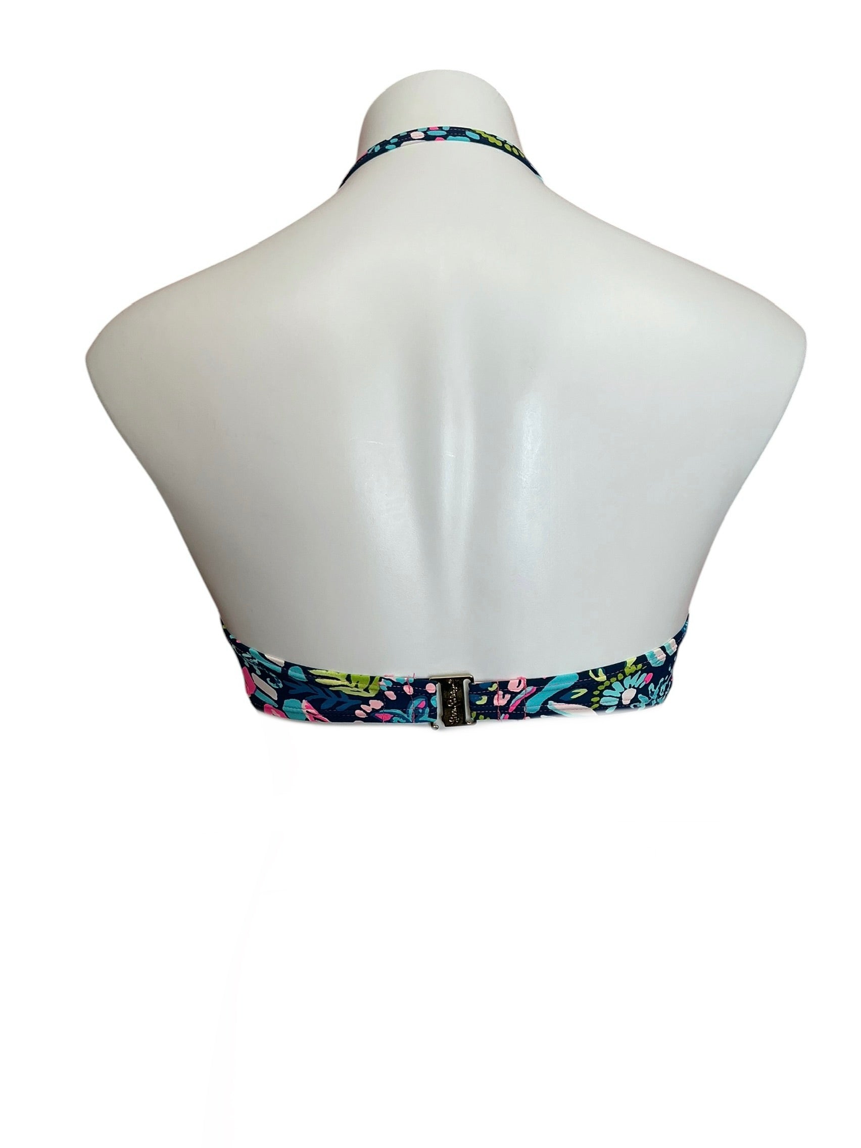 Lilly Pulitzer NWT Sandy Lattice Bandeau Inky Navy Glow And Flow Engineered Swim Bikini Top - Size 0