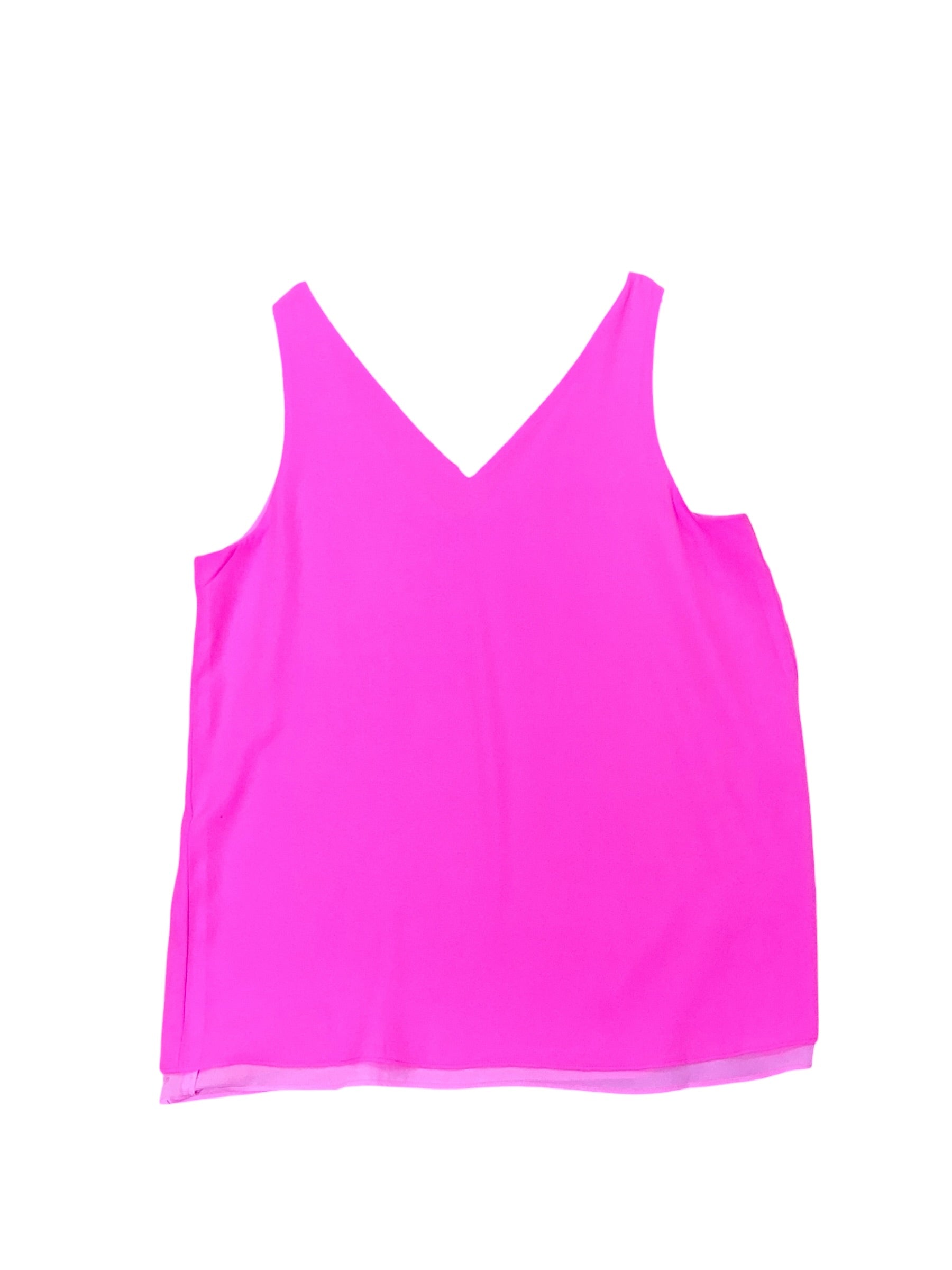 Lilly Pulitzer Florin Straight Hem Reversible Top - Roxie Pink - Size L