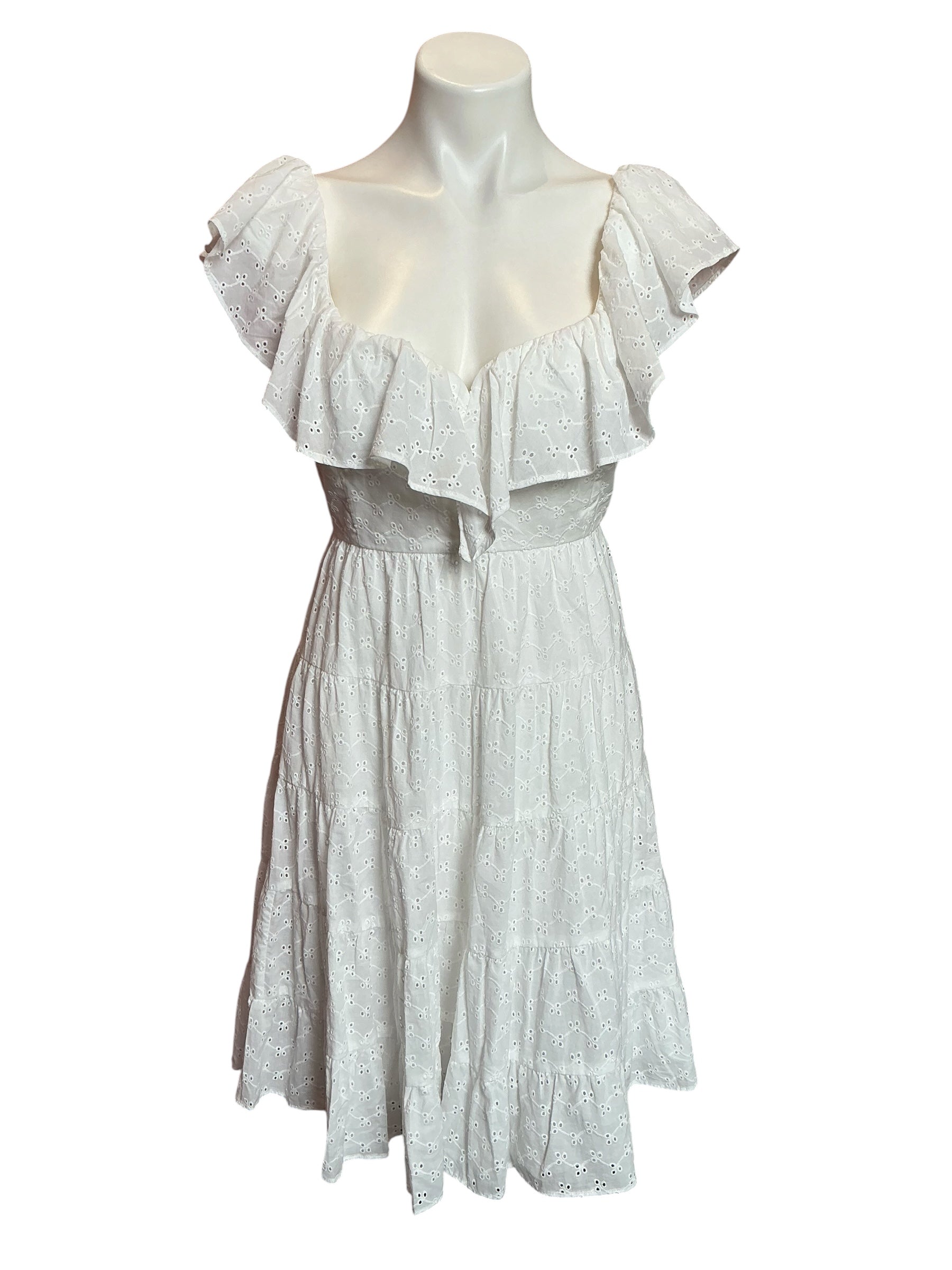 Lilly Pulitzer NWT Emie Dress Resort White Ditsy Vine Eyelet - Size 10