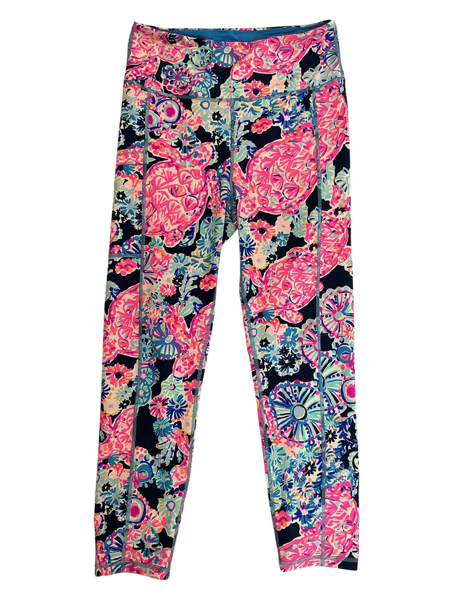 Lilly Pulitzer Luxletic Weekender Midi Leggings Turtle Amazement - Size M
