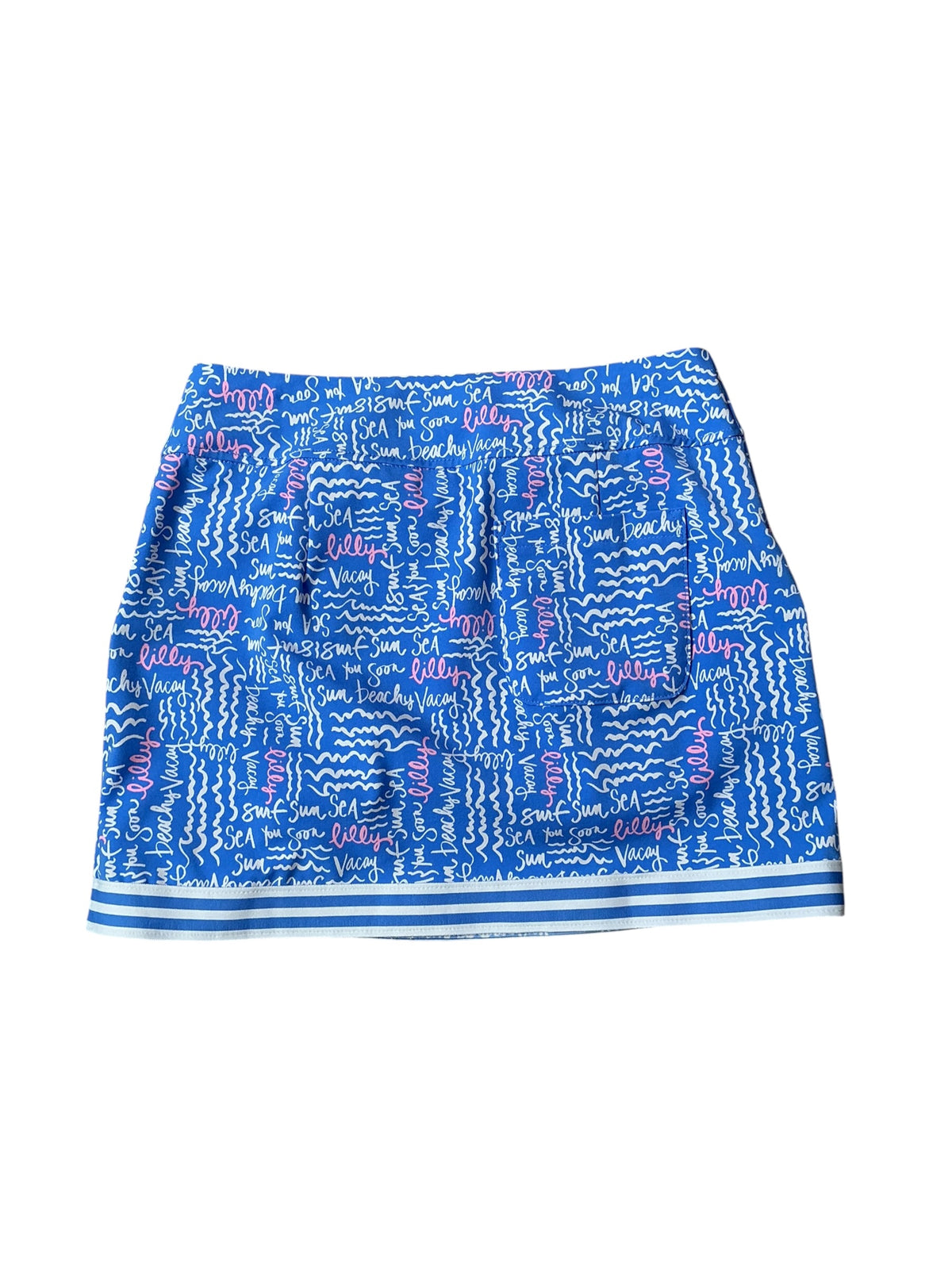 Lilly Pulitzer UPF 50+ Luxletic Monica Skort Celestial Blue Seek and Sea - Size 4