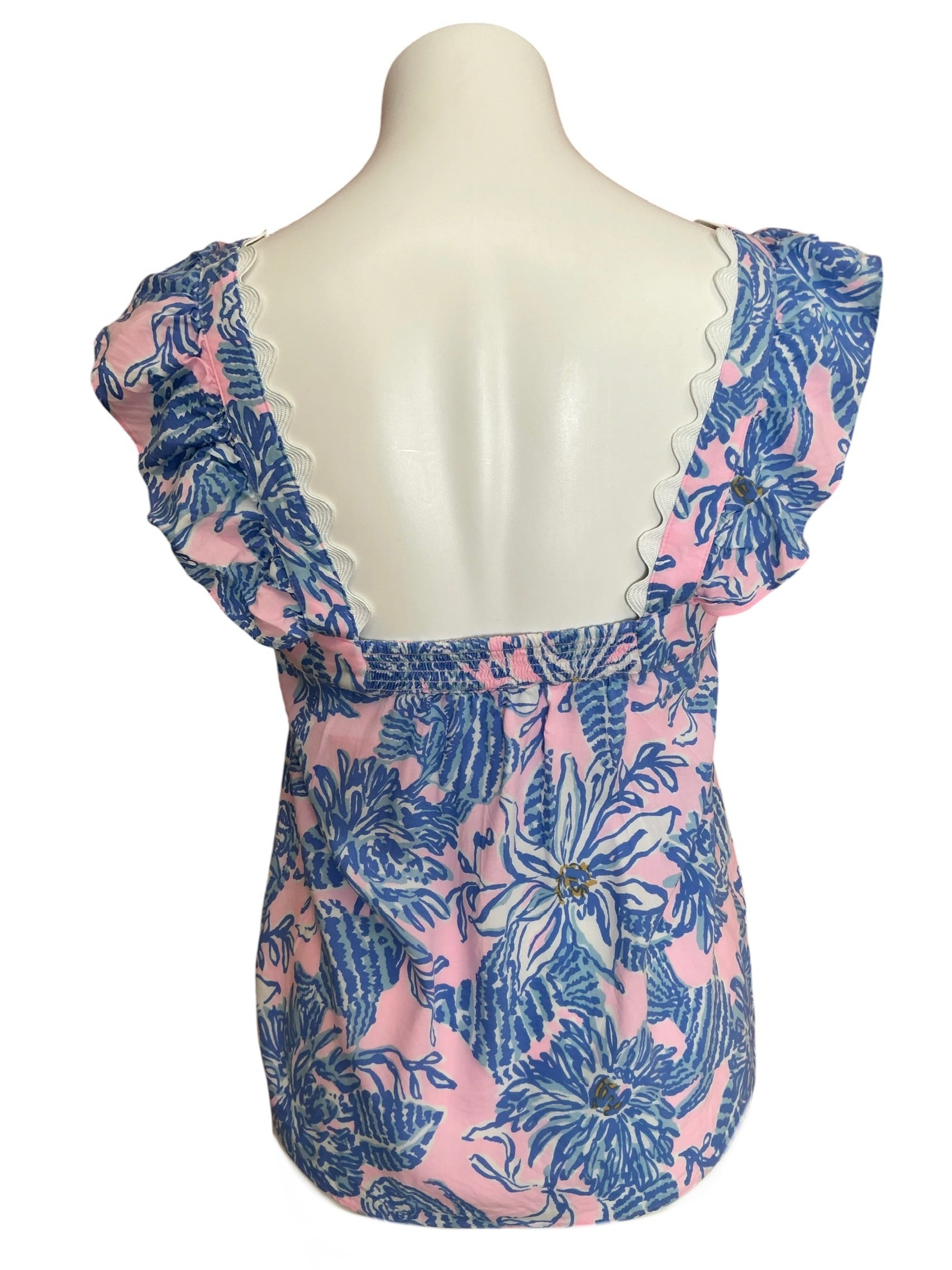 Lilly Pulitzer Gyah Sleeveless Top Conch Shell Pink Up Scale - Size XS