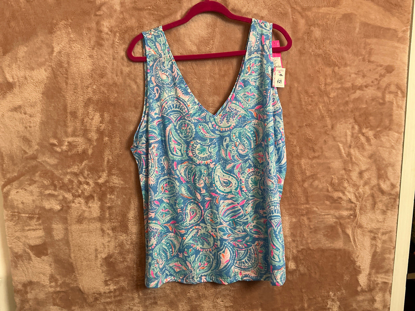 Lilly Pulitzer Top NWT - Gigi Top - Zanzibar Blue - Fish Kiss - Size XXL