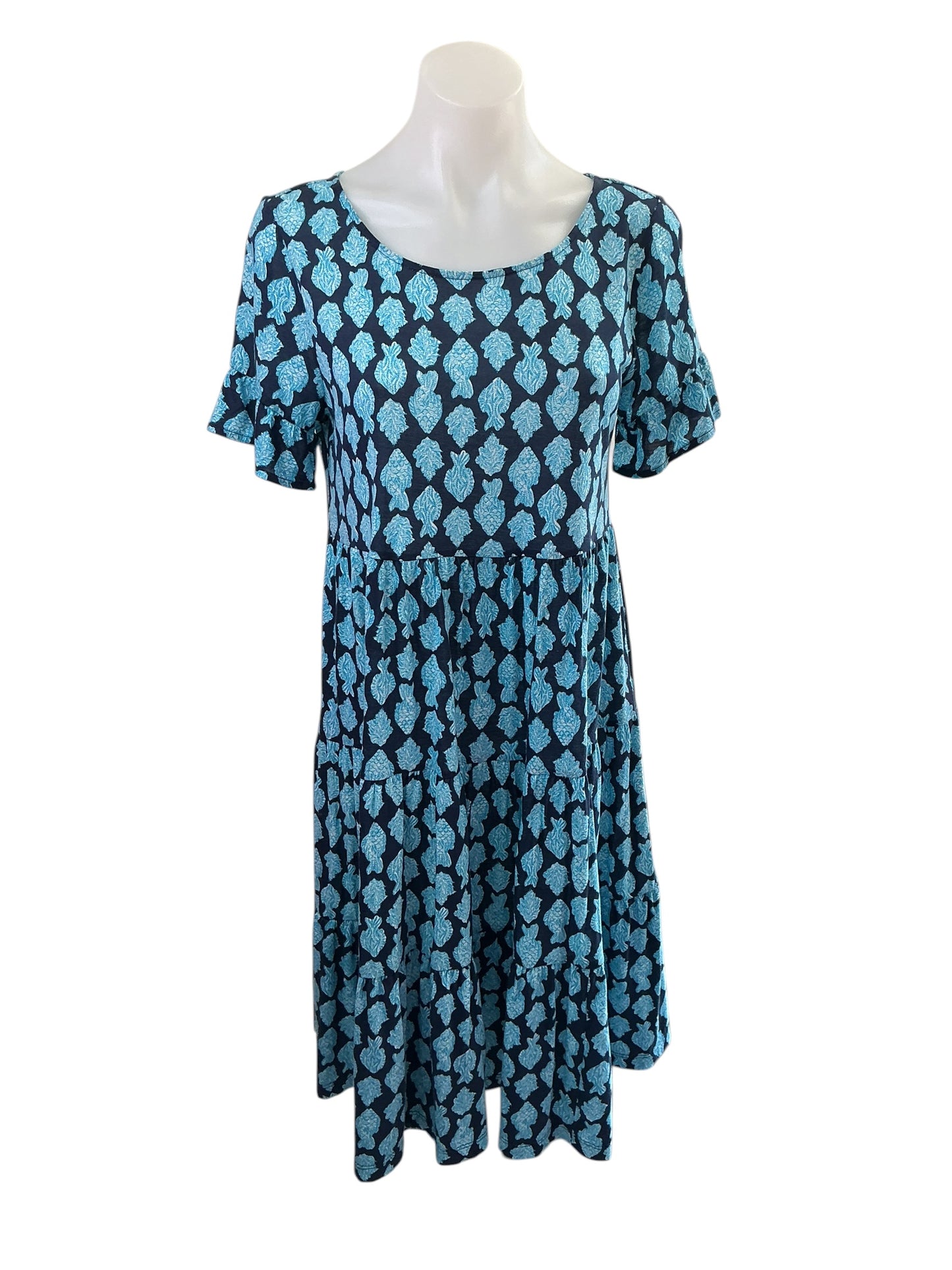 Lilly Pulitzer NWT Jodee Short Sleeve Dress - Low Tide Navy Any Fin For You - Size S