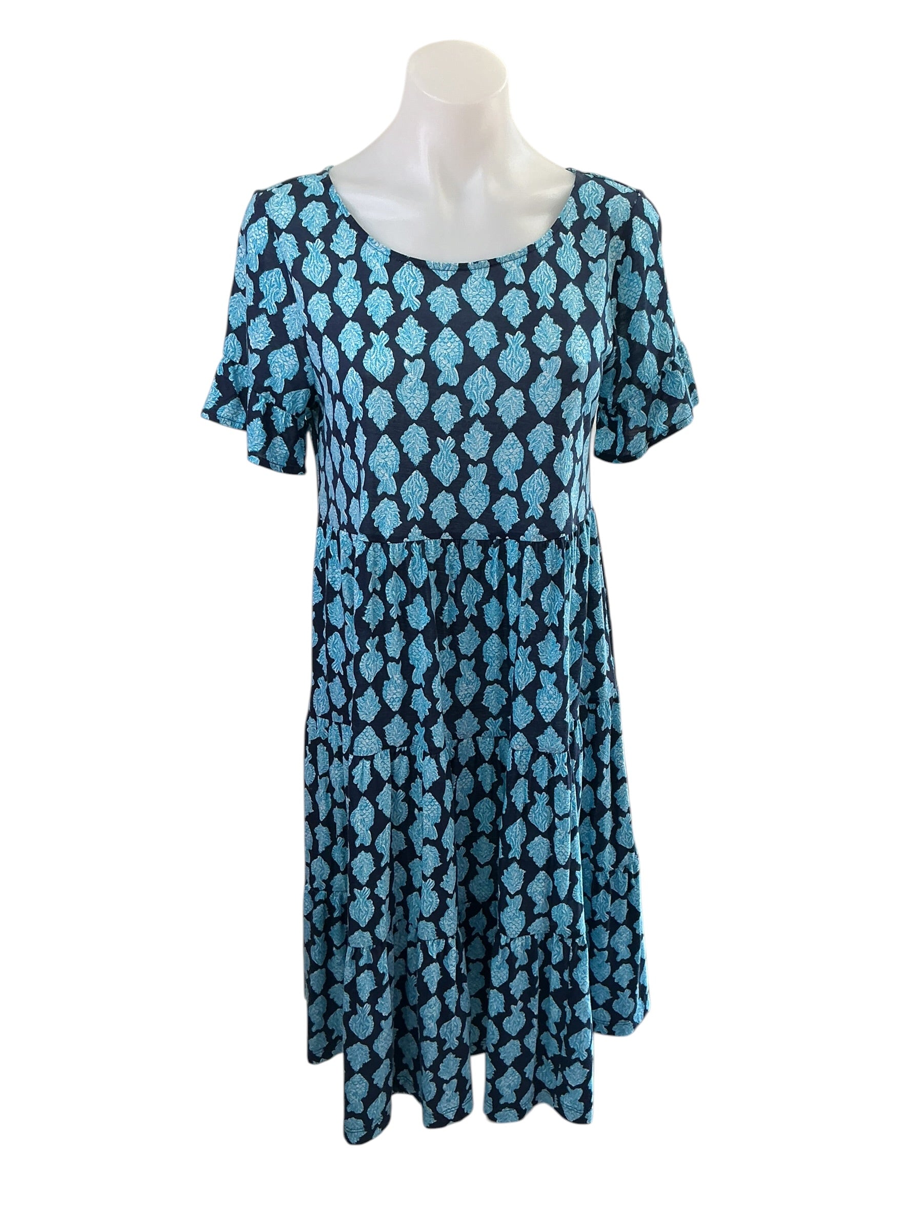 Lilly Pulitzer NWT Jodee Short Sleeve Dress - Low Tide Navy Any Fin For You - Size S