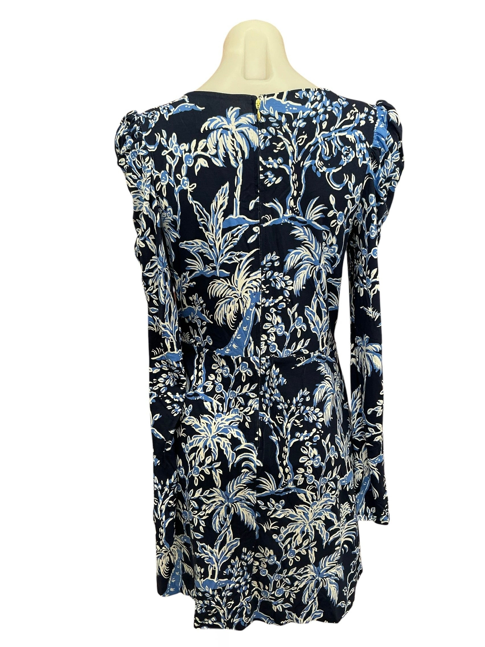 Lilly Pulitzer NWT Jemma Sleeves Romper Low Tide Navy Tall Tales - Size 6