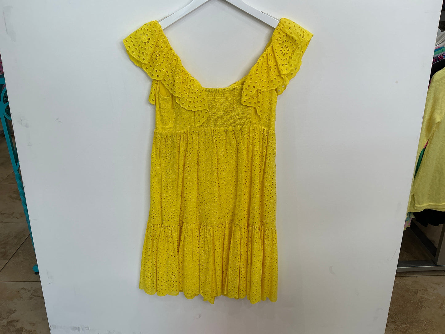 Lilly Pulitzer Asteria Dress Resort Yellow Daisy Dreams Eyelet - Size 0