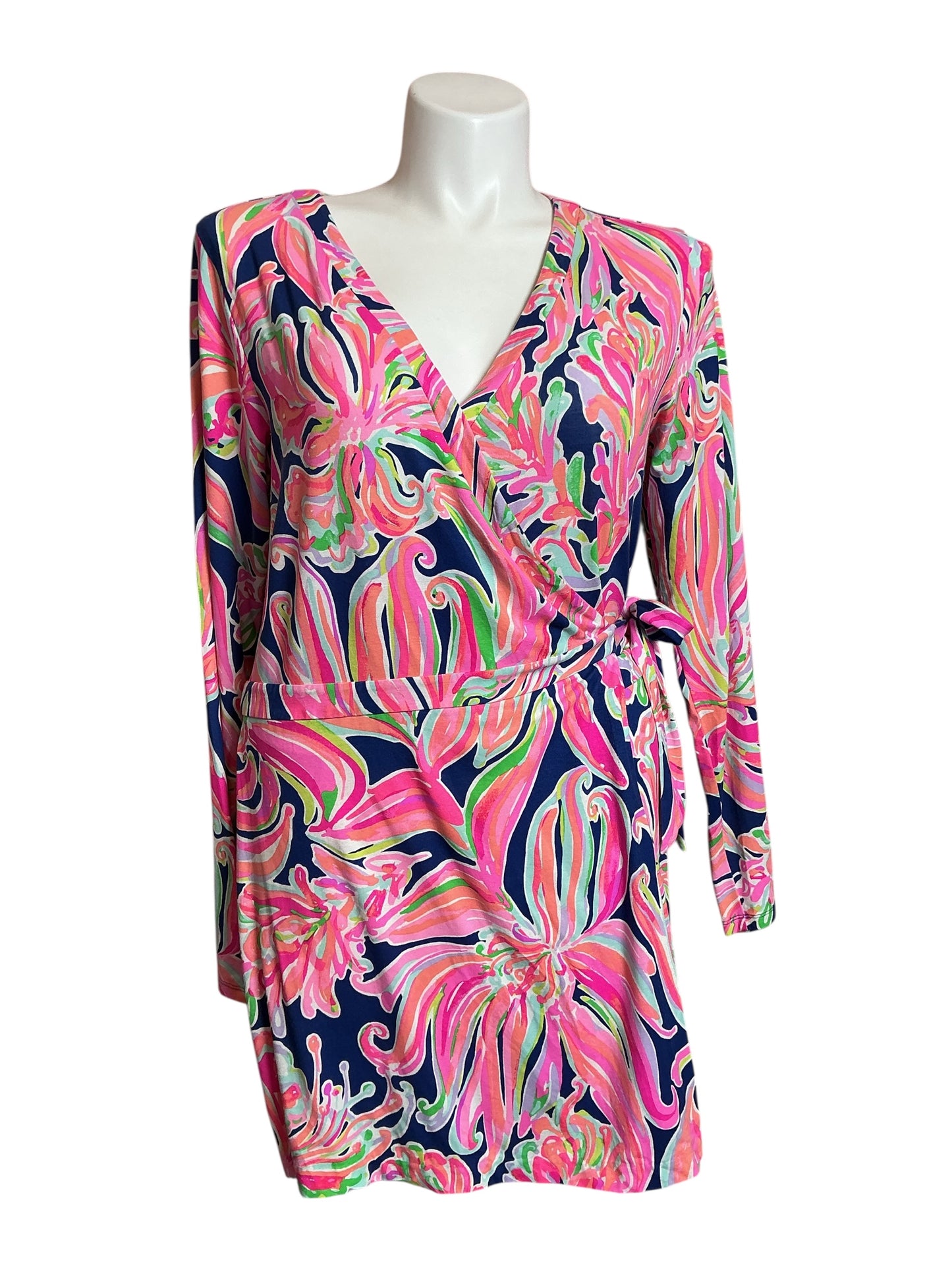 Lilly Pulitzer Tiki Wrap Romper Banana Flambe - Size XL