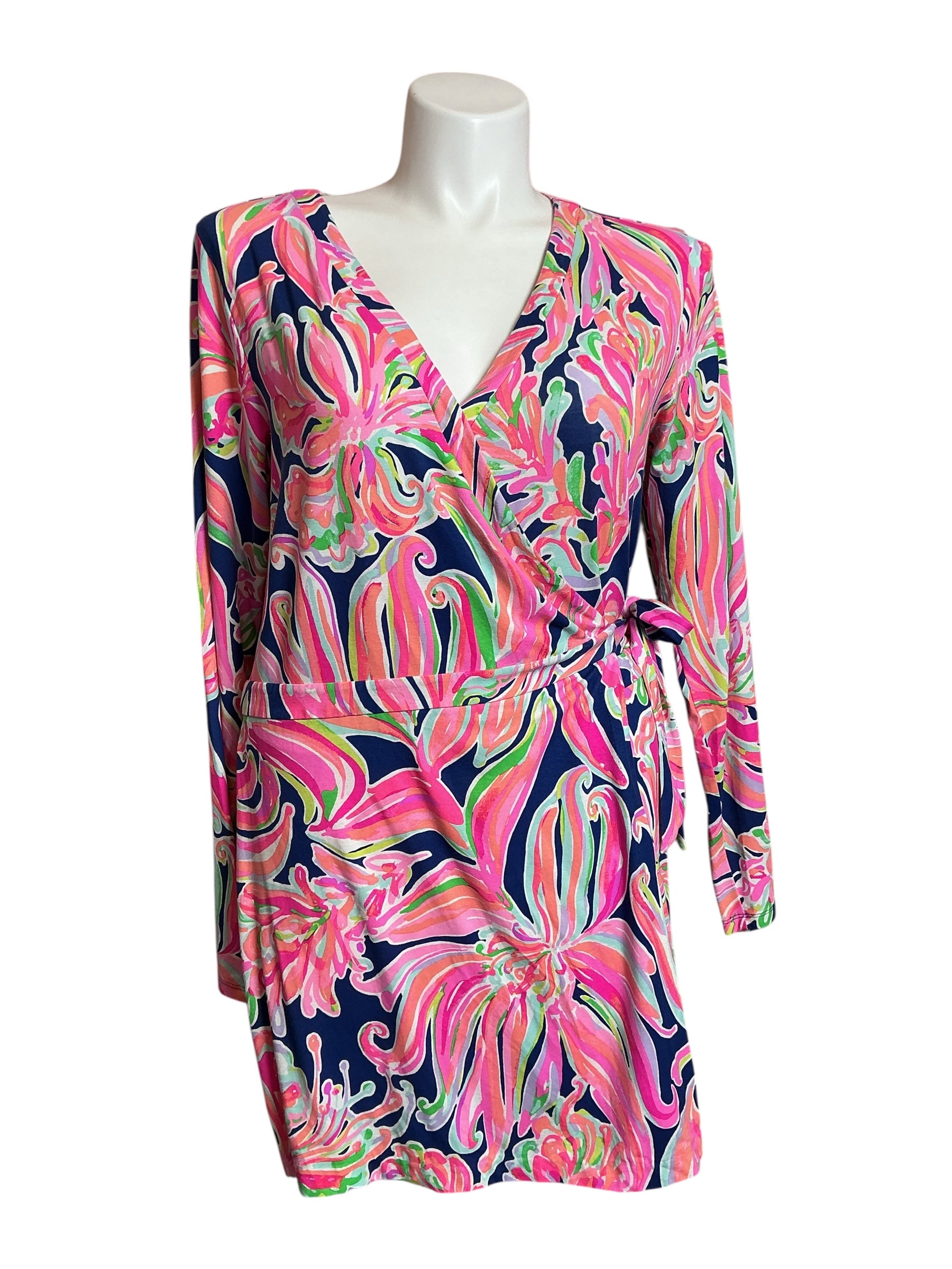 Lilly Pulitzer Tiki Wrap Romper Banana Flambe - Size XL