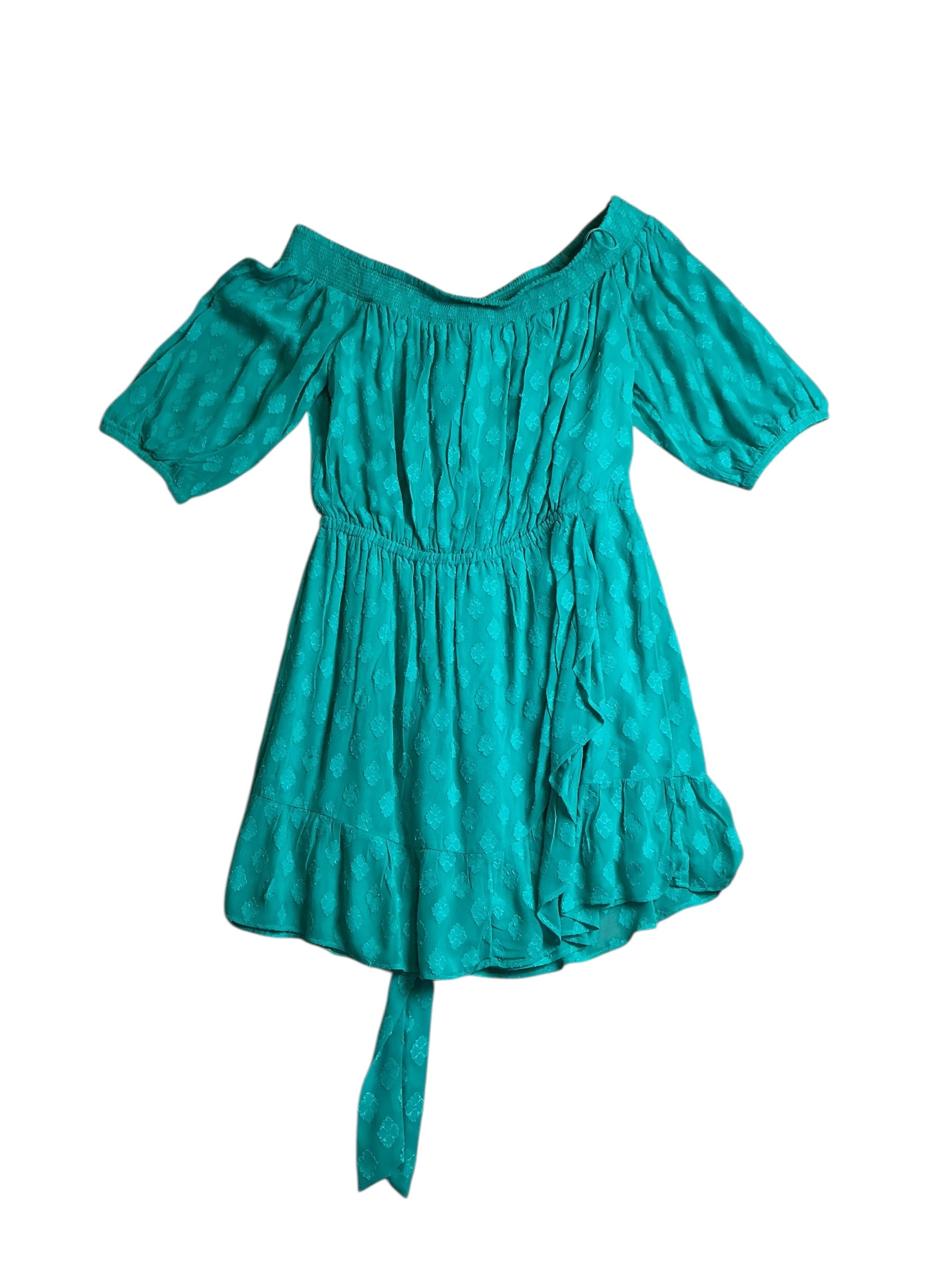 Lilly Pulitzer NWT Rochelle Off The Shoulder - Water Lilly Green Daiquiri Ditsy Rayon - Size XL