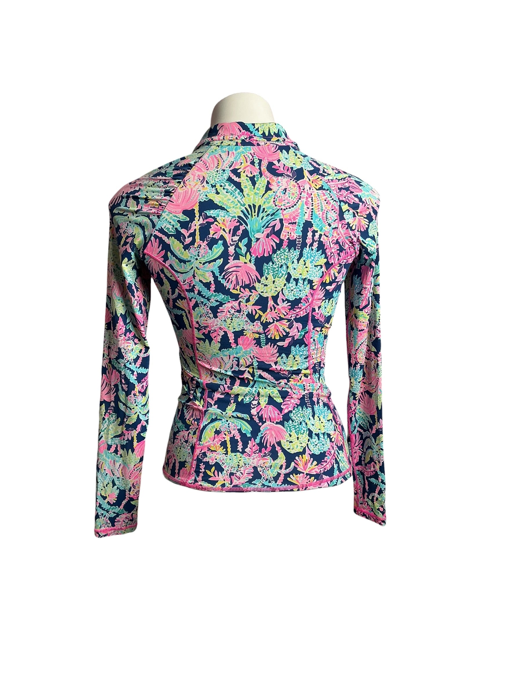 Lilly Pulitzer- Luxletic Justine Half-Zip Pullover Oyster Bay Navy Seen And Herd Size XXS