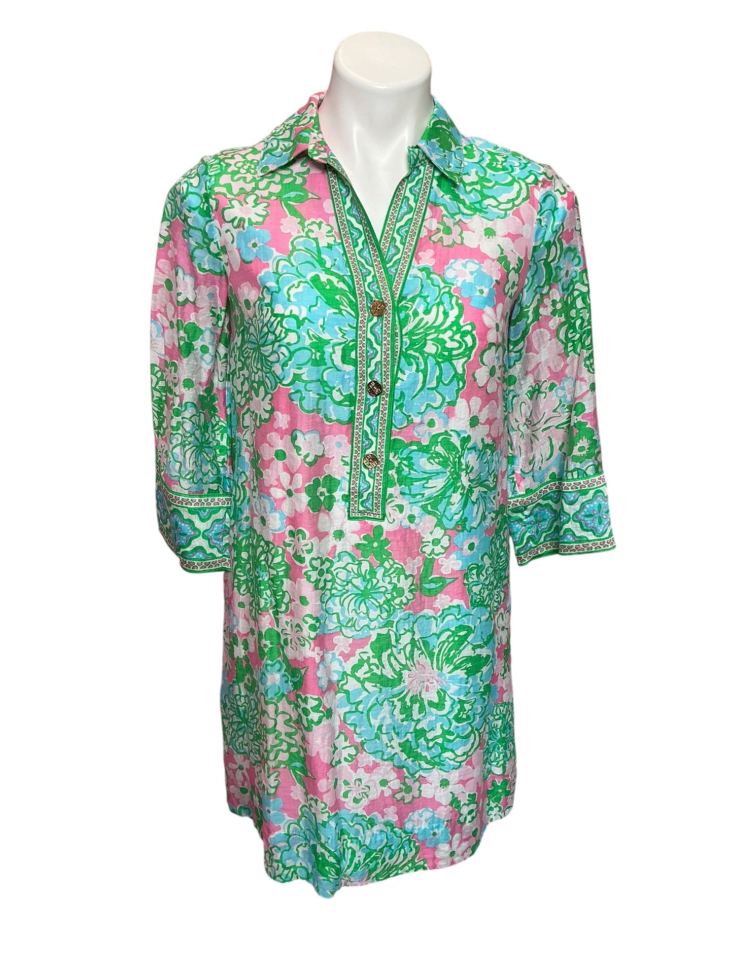 Lilly Pulitzer Daphnie Tunic Dress Plumes in Bloom - Size 00