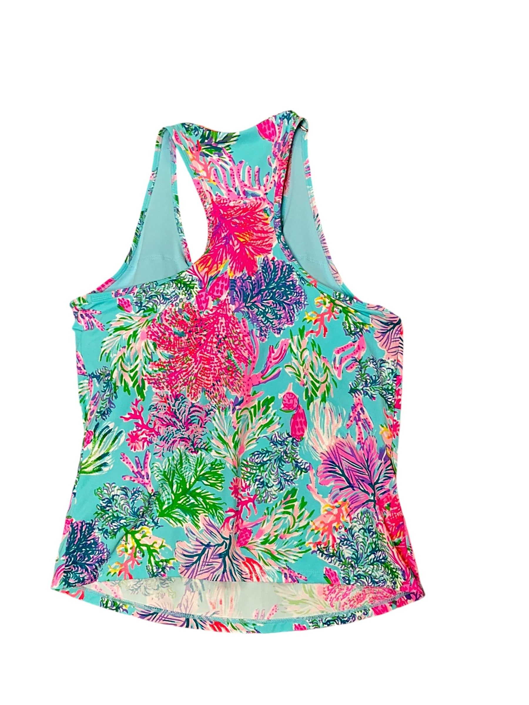 Lilly Pulitzer UPF 50+ Luxletic Asana Bra Tank - Celestial Blue Cay To My Heart - Size M