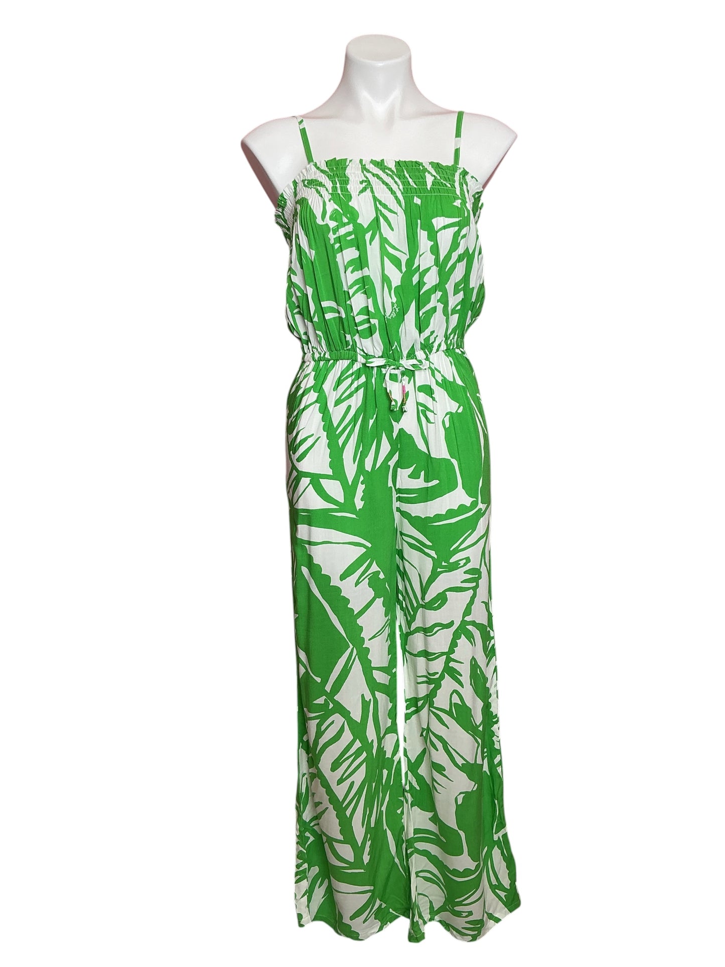 Lilly Pulitzer NWT Wide Leg Jumpsuit Boom Boom Green - Size XL