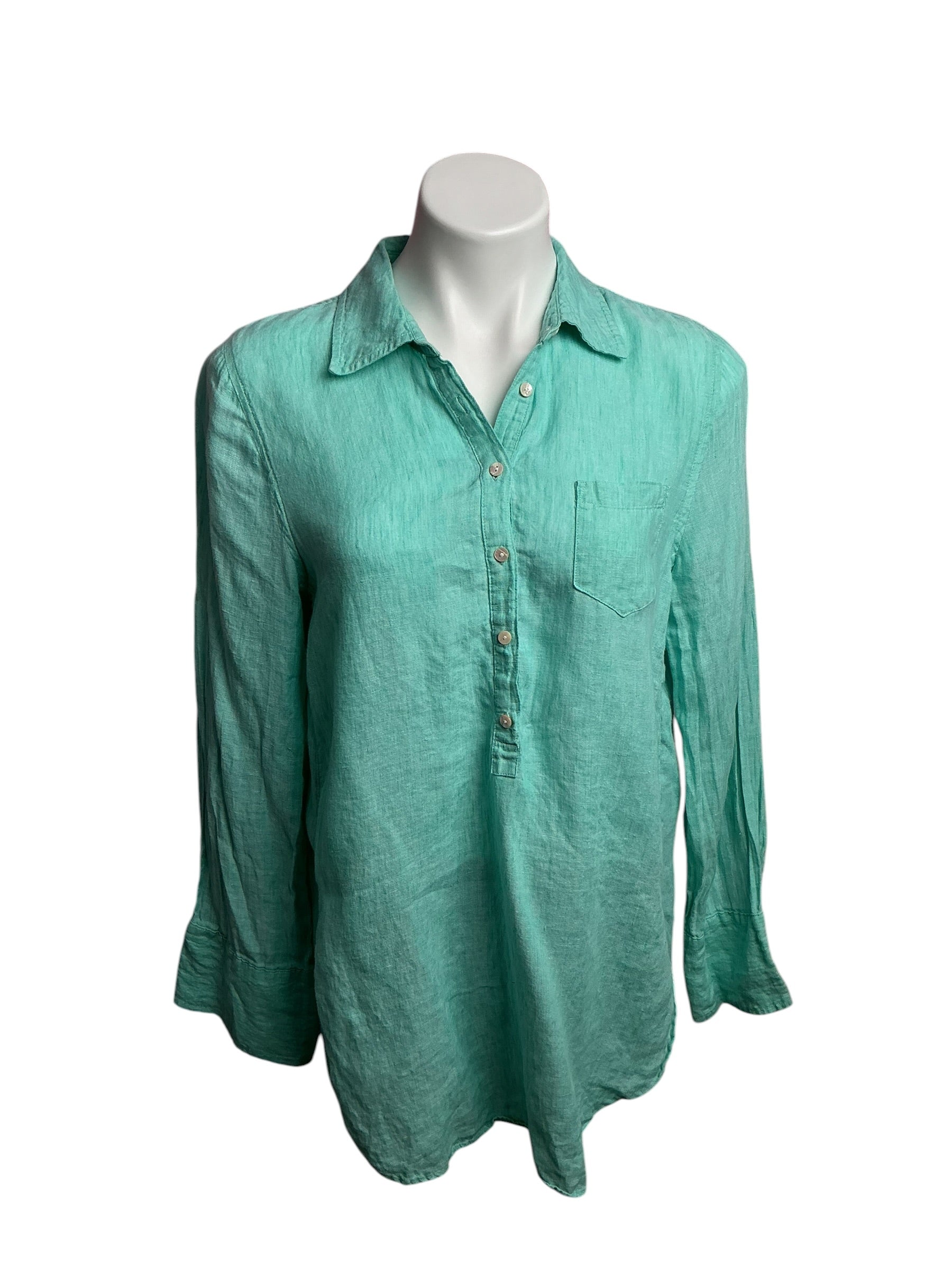 Lilly Pulitzer- Deanna Linen Popover Asante Green Size 6