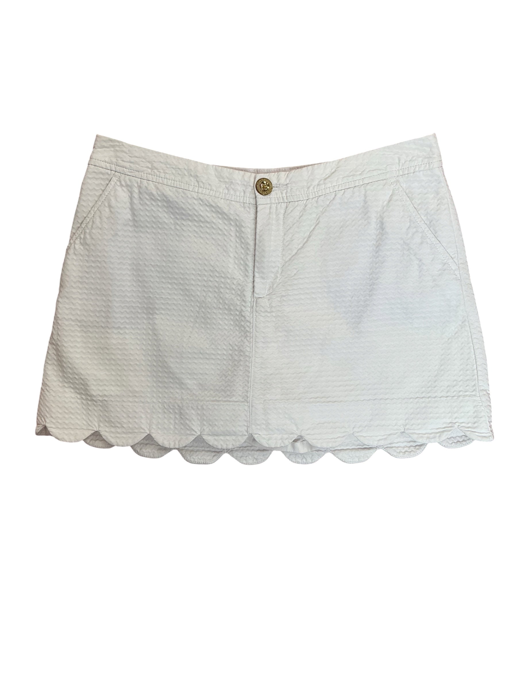 Lilly Pulitzer Colette Skort Resort White Seersucker - Size 4