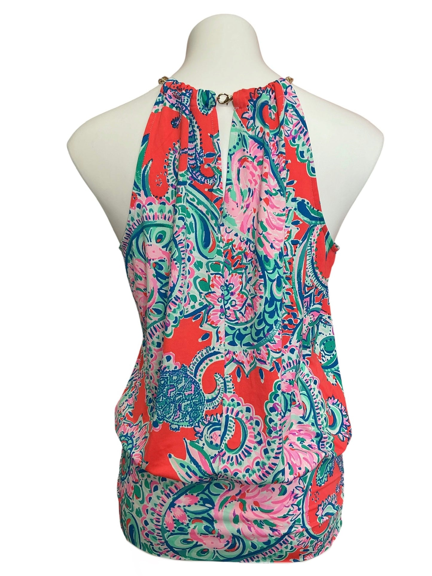 Lilly Pulitzer Bowen Halter Top Tangerine Dream - Size S