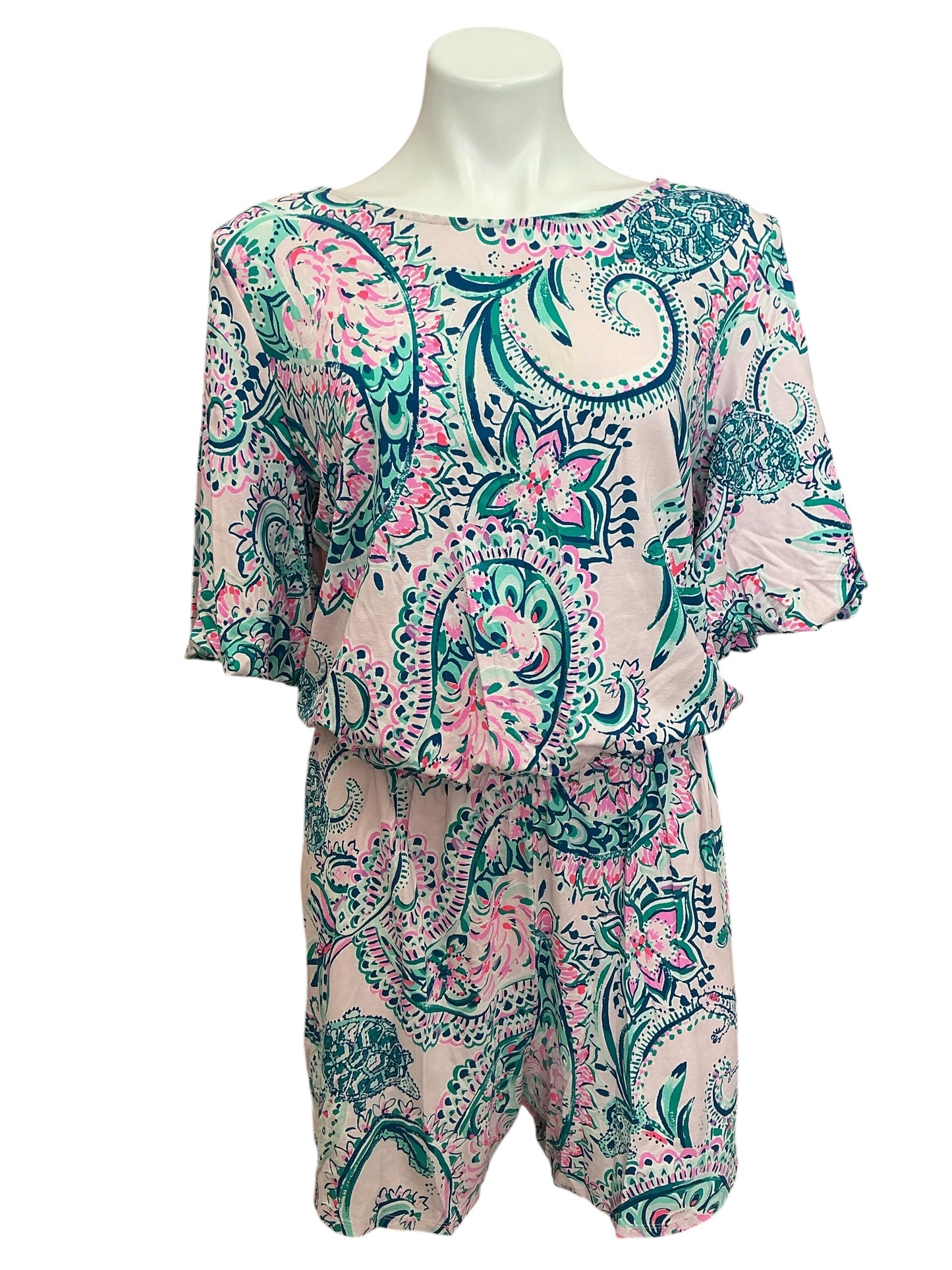 Lilly Pulitzer Britton Romper Lookin Sharp - Size L