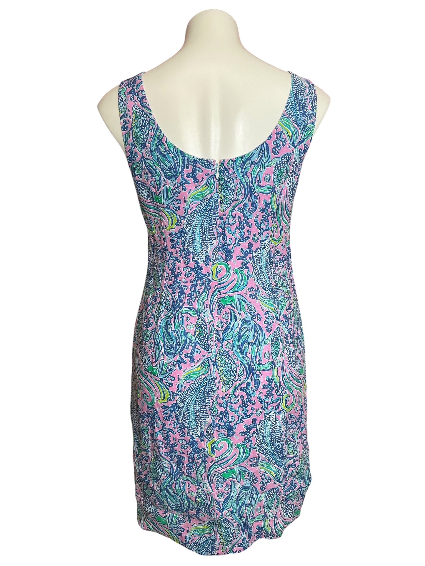 Lilly Pulitzer Maurina Linen Shift Dress Lilac Rose We Mermaid It - Size 4