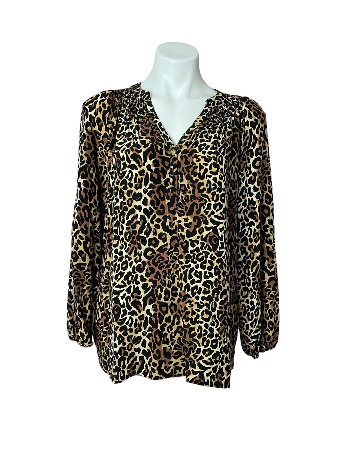 Lilly Pulitzer Elsa Silk Top Onyx My Favorite Spot - Size S