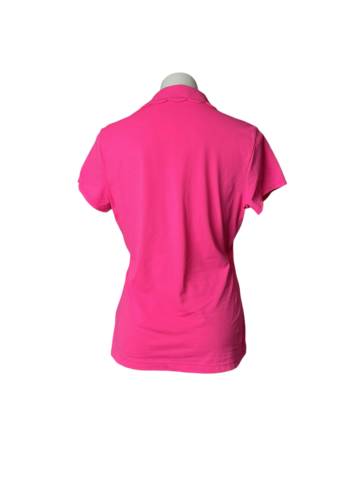 Lilly Pulitzer Luxletic Frida Scallop Polo Top Pink - Size L