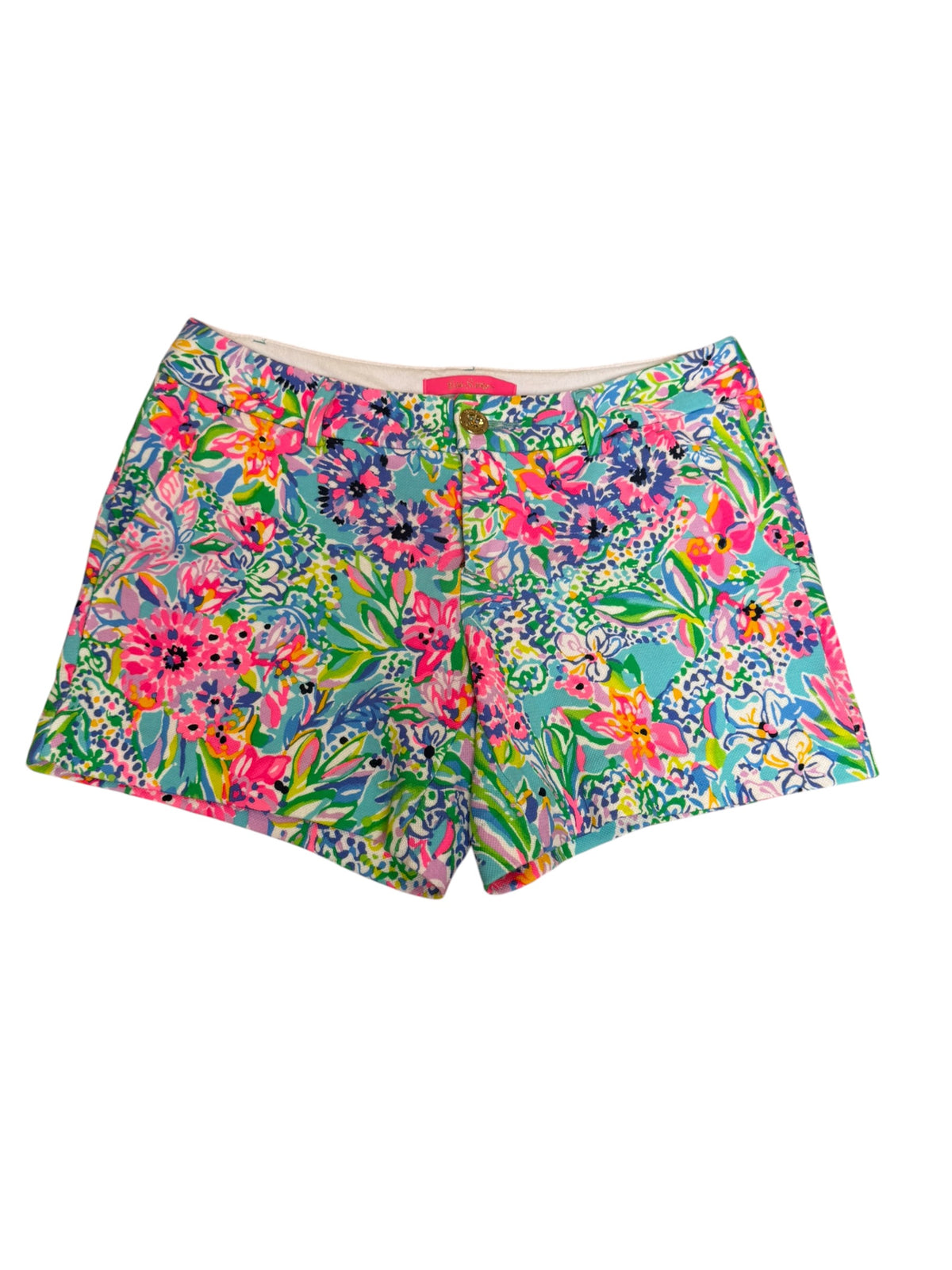 Lilly Pulitzer NWT Callahan Knit Short Amalfi Blue Alligator Isle - Size 2
