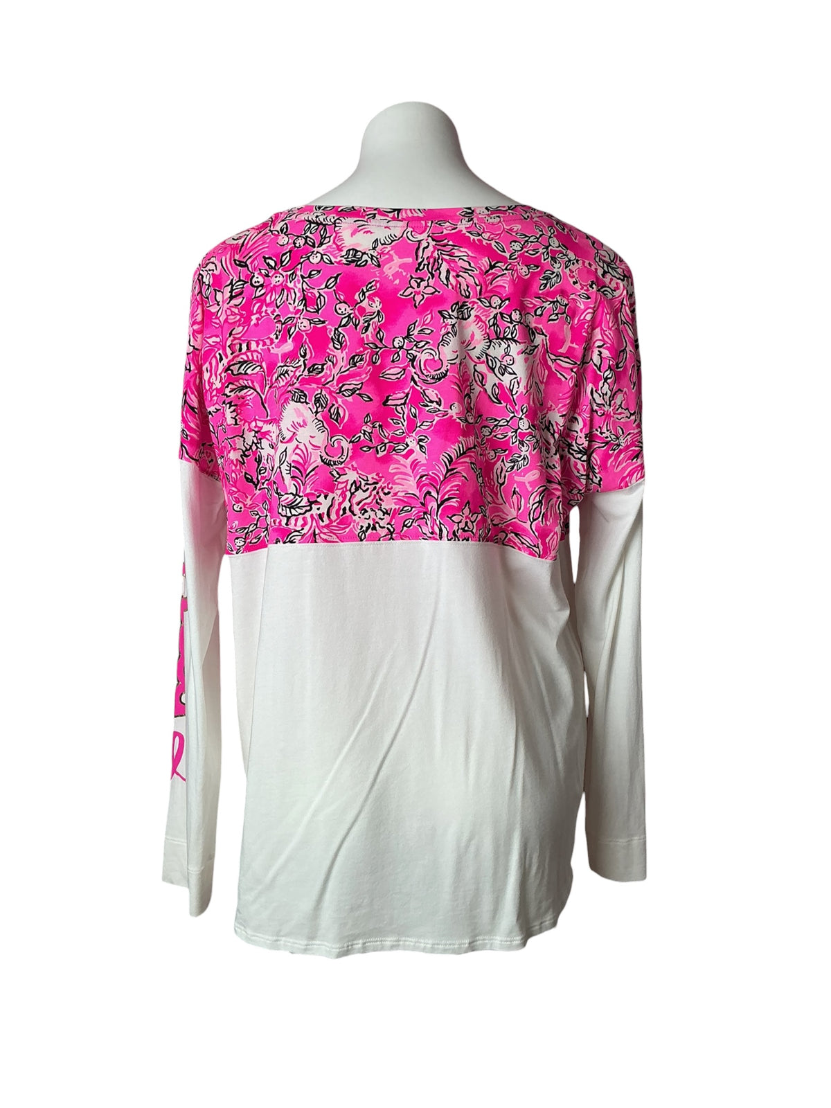 Lilly Pulitzer NWT Finn Top Plumeria Pink Purposefully Pink - Size L