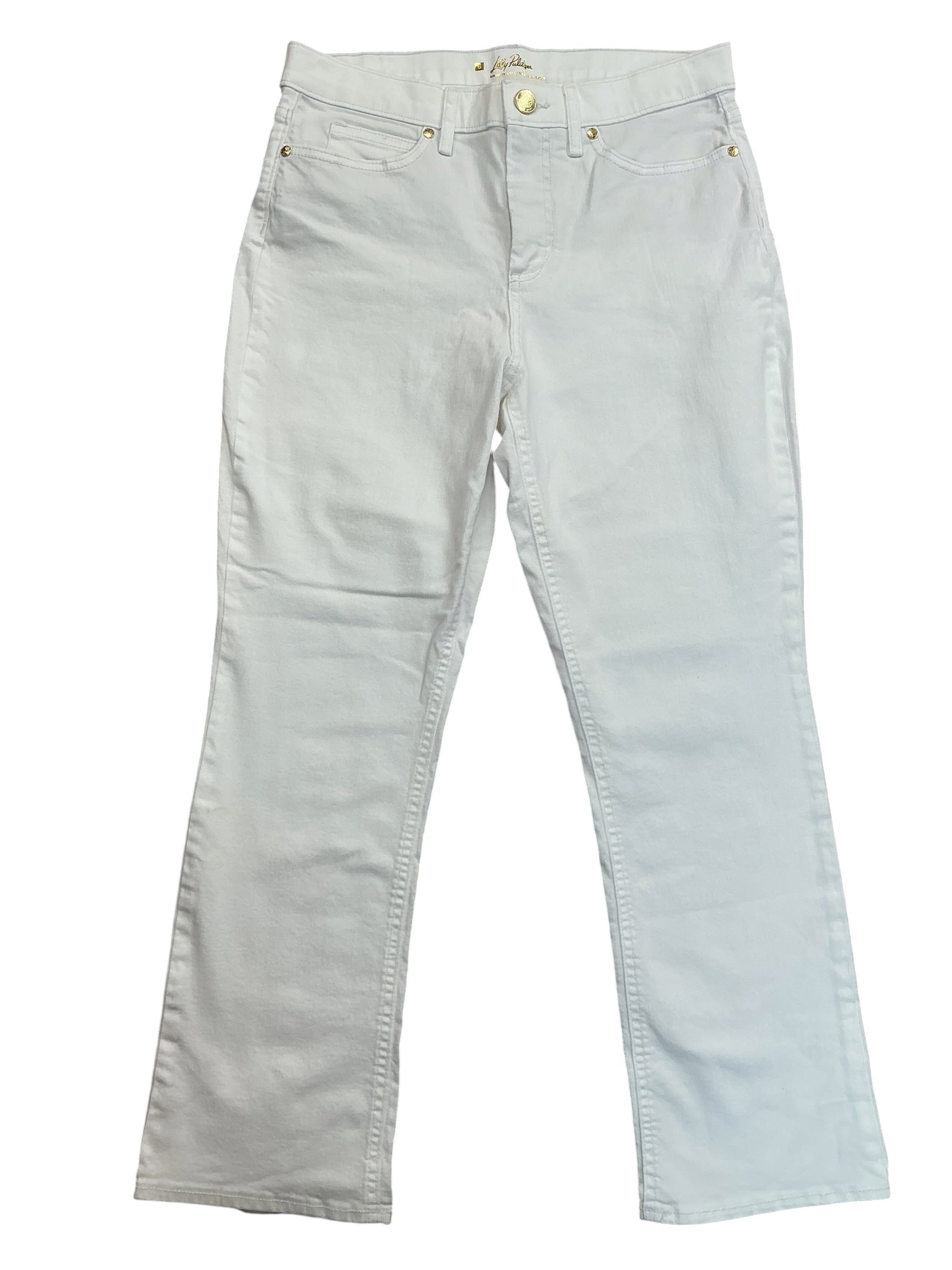 Lilly Pulitzer NWT Annet High Rise Crop Flare Pants Resort White - Size 6