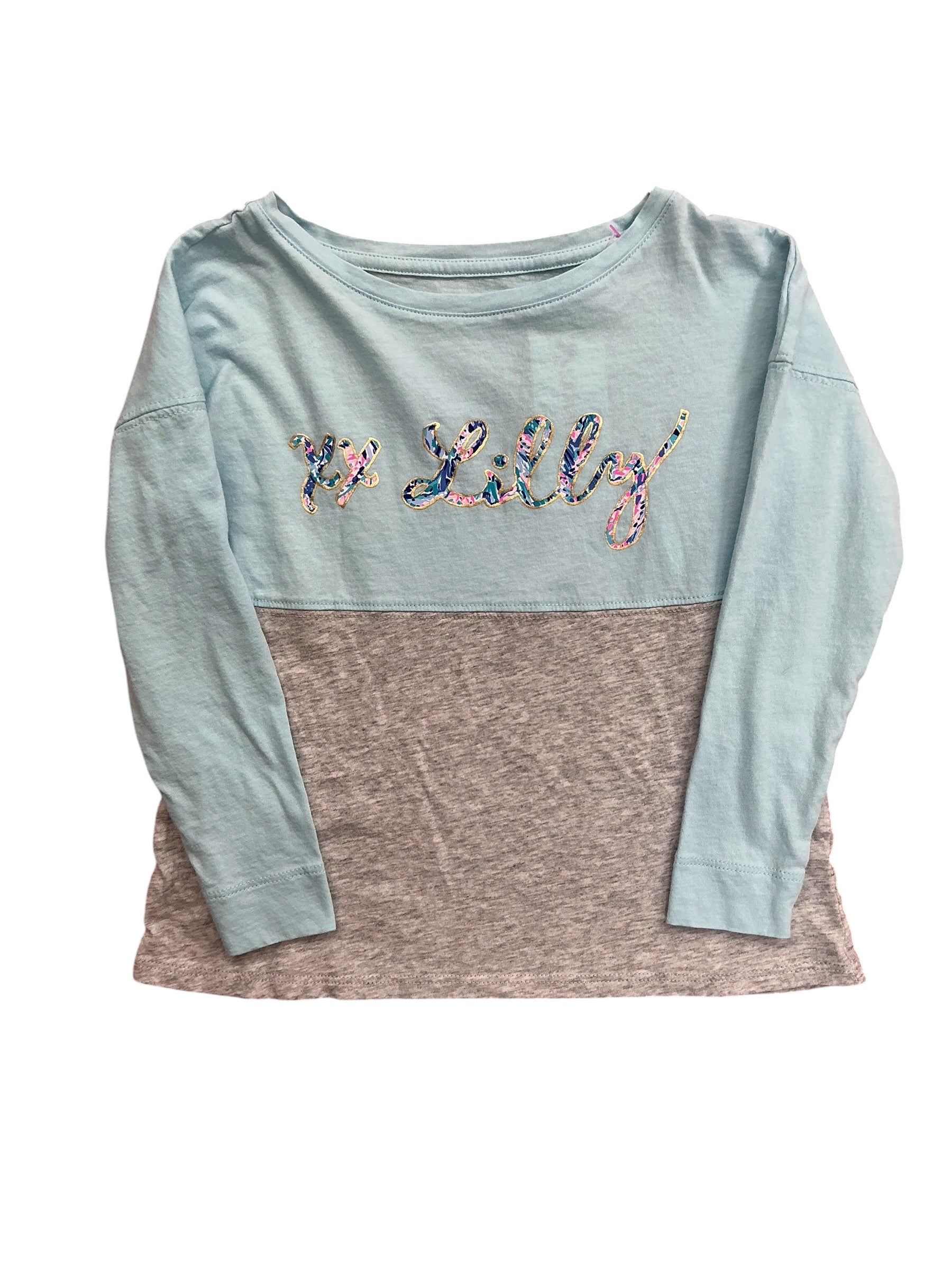 Lilly Pulitzer Kids Girls Mini Finn Top Blue Oasis Swizzle In - Size S