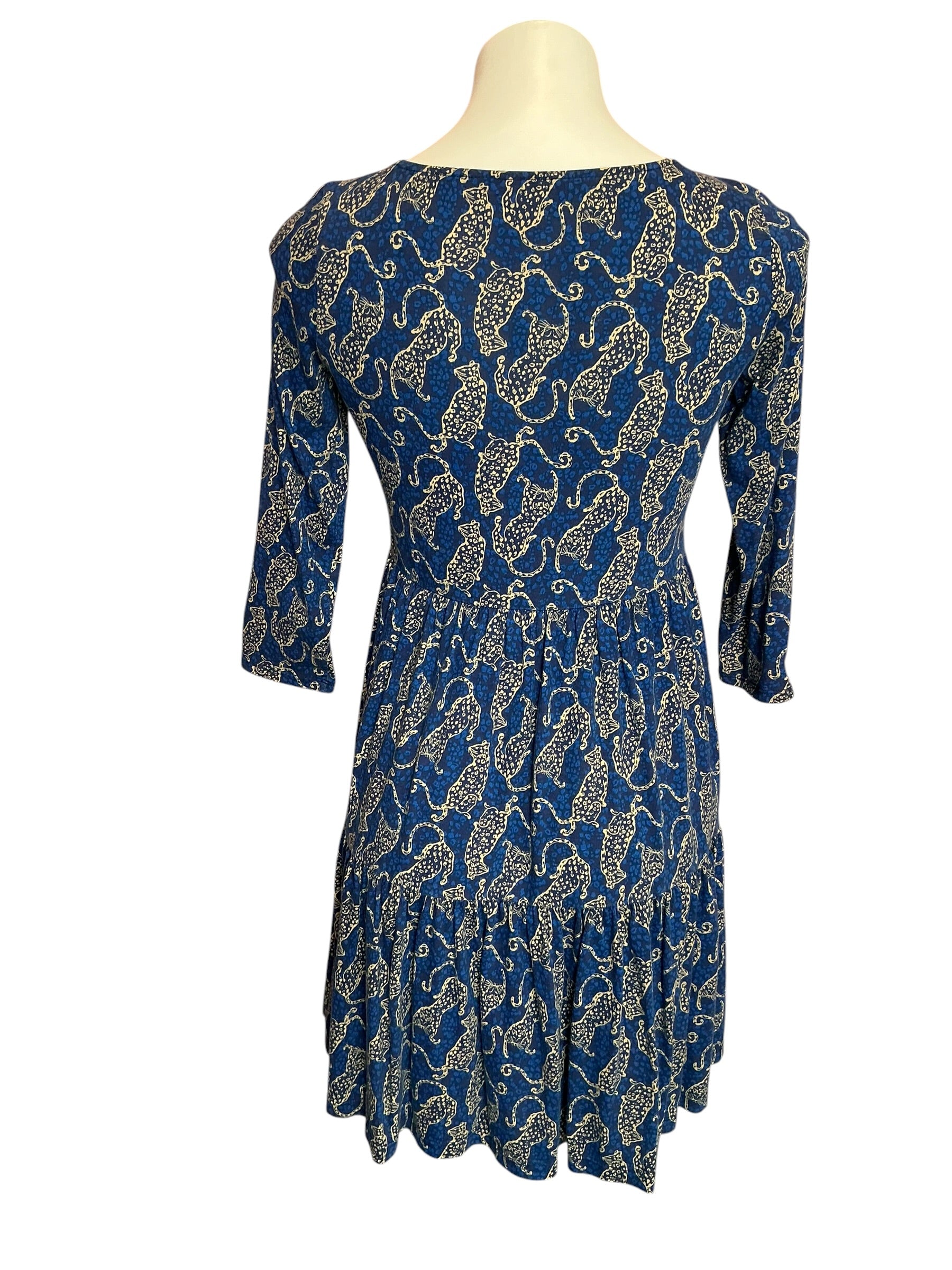 Lilly Pulitzer Geanna 3/4 Sleeve Dress Low Tide Navy Easy to Spot - Size XS